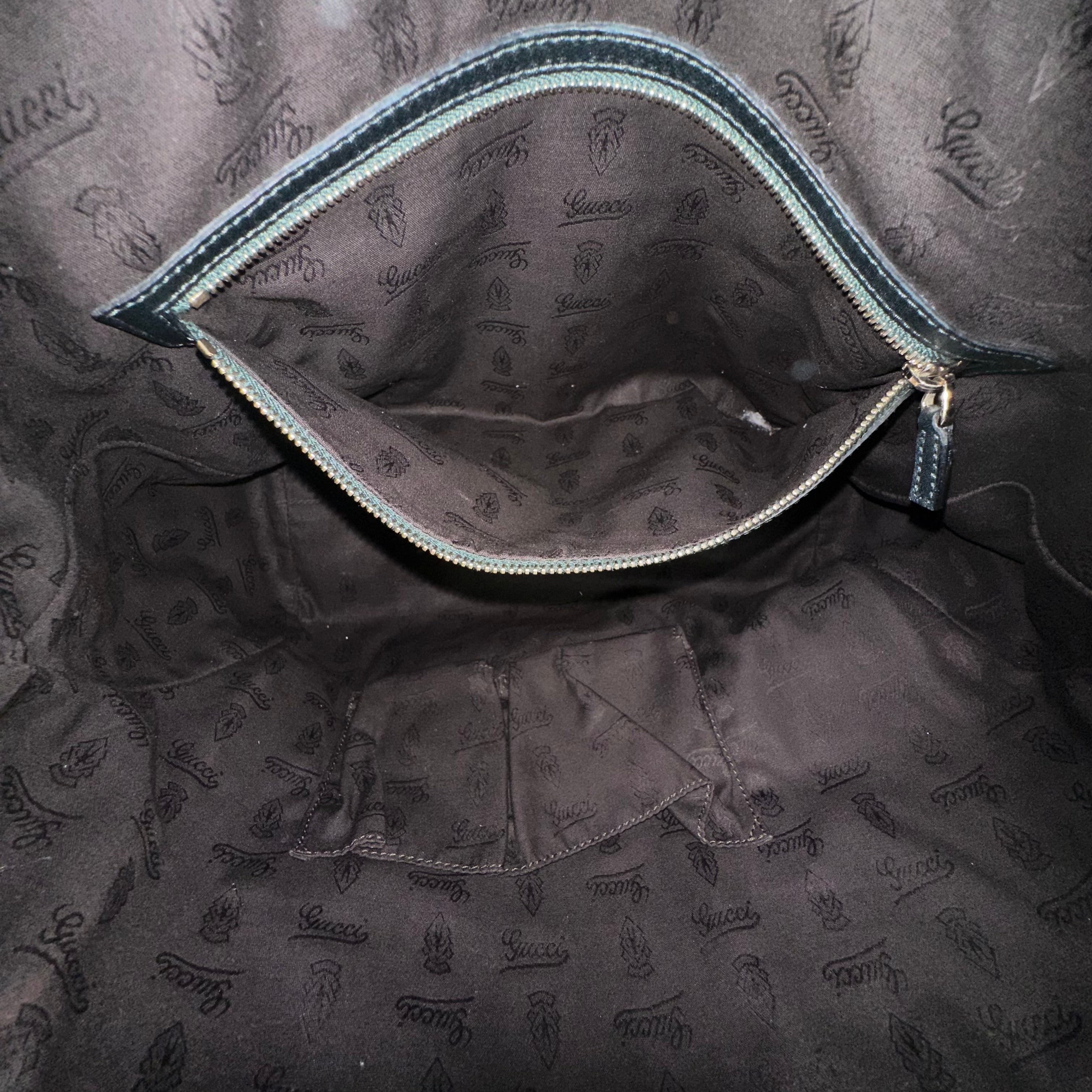 Guccissima Dark Seaweed Green Tote