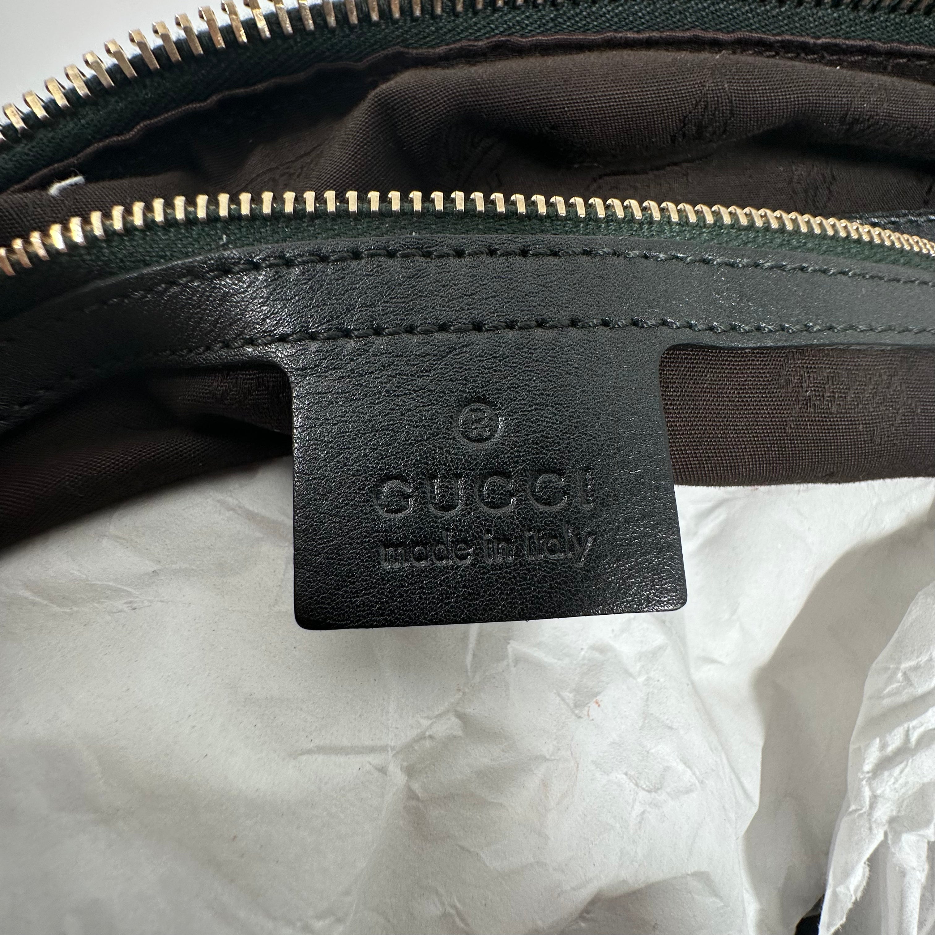 Guccissima Dark Seaweed Green Tote