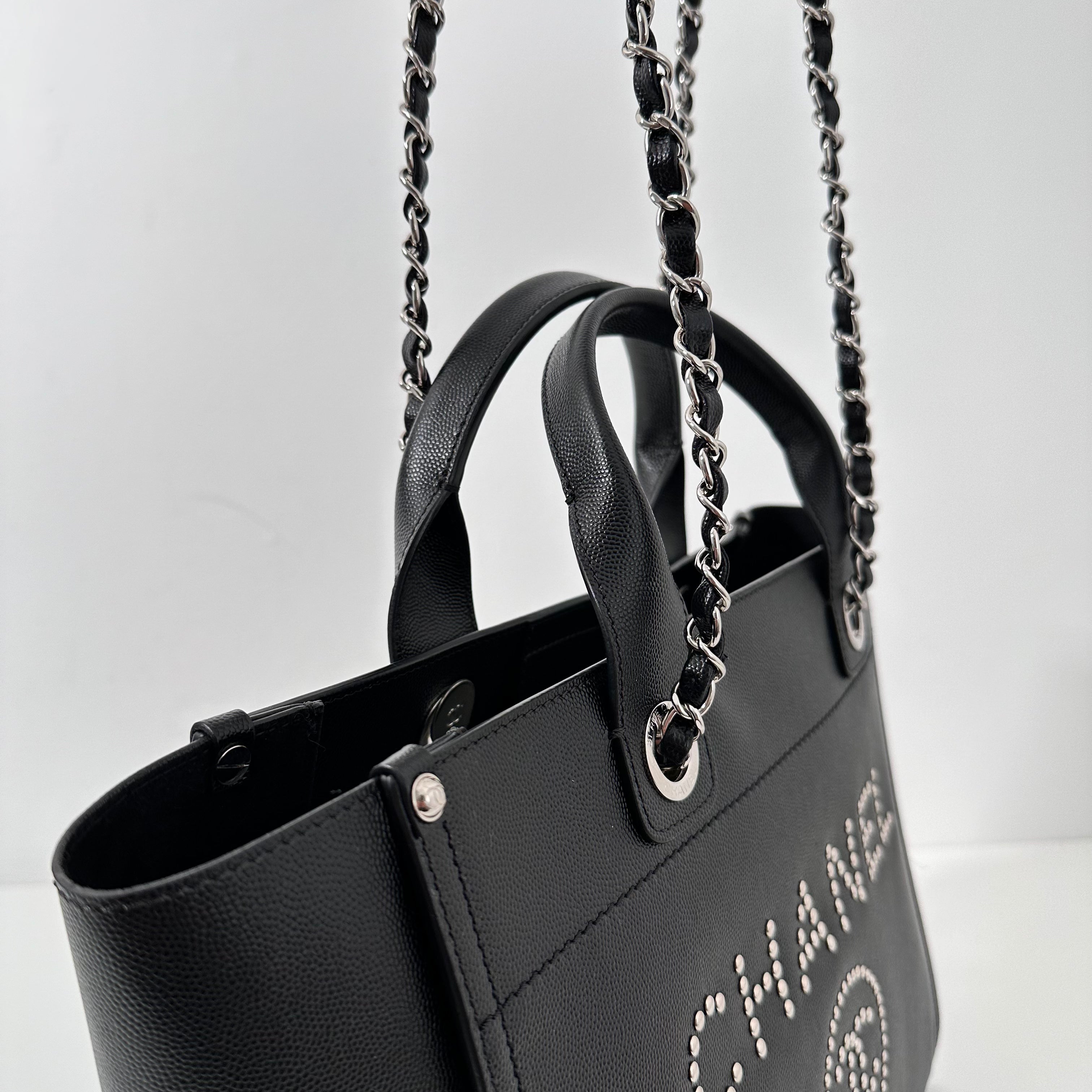 Medium Studded Deauville Shopping Bag