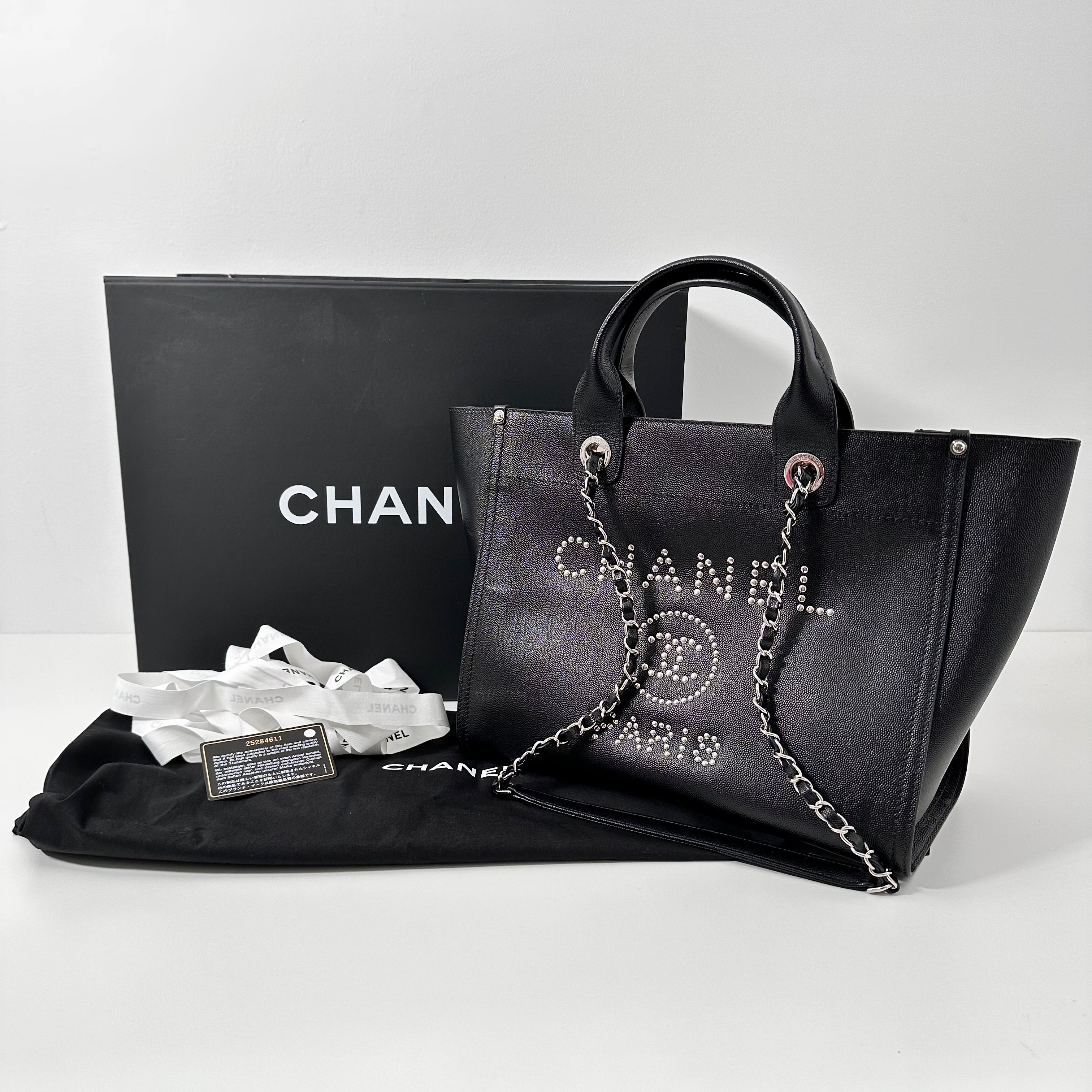 Medium Studded Deauville Shopping Bag