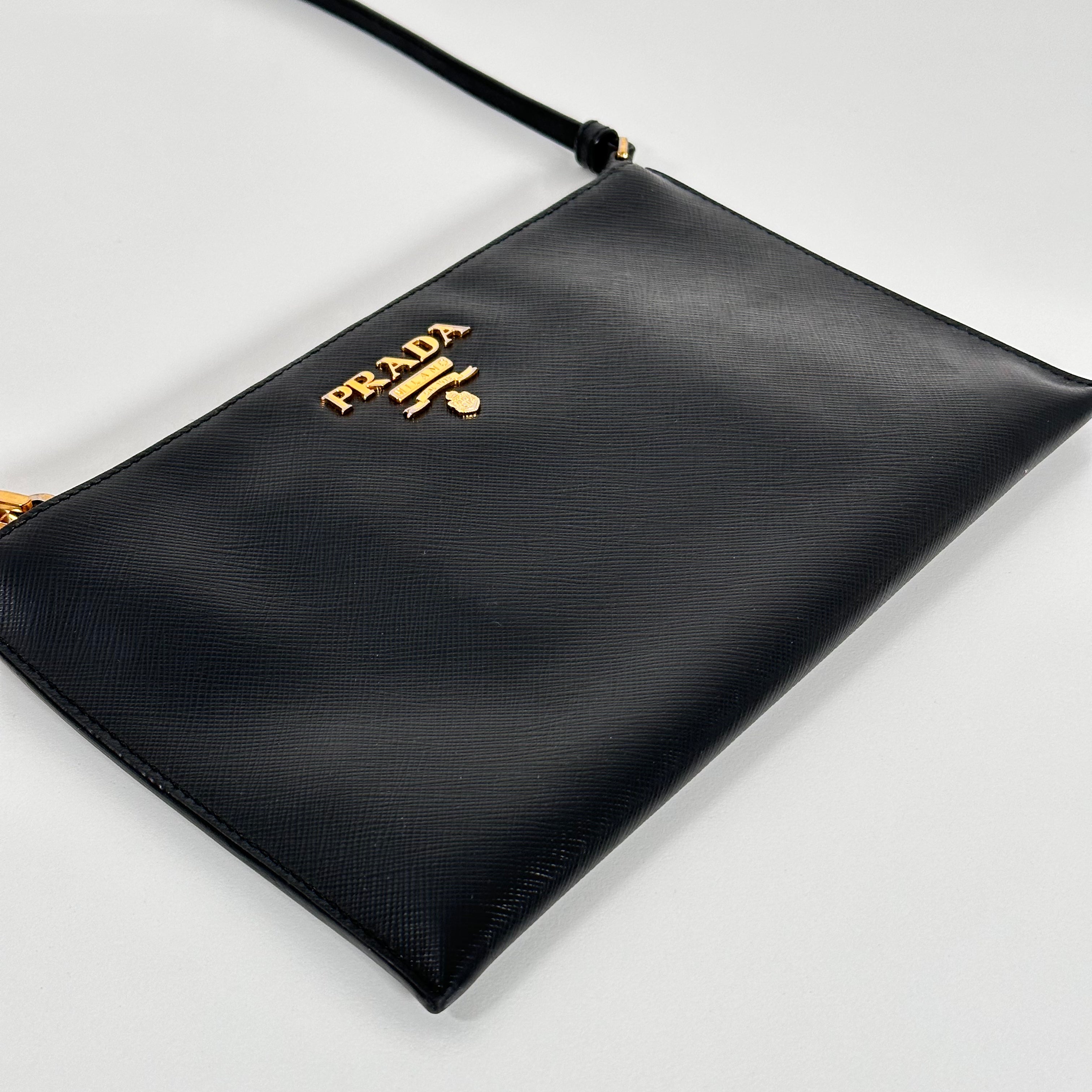 Black Saffiano Shoulder Bag