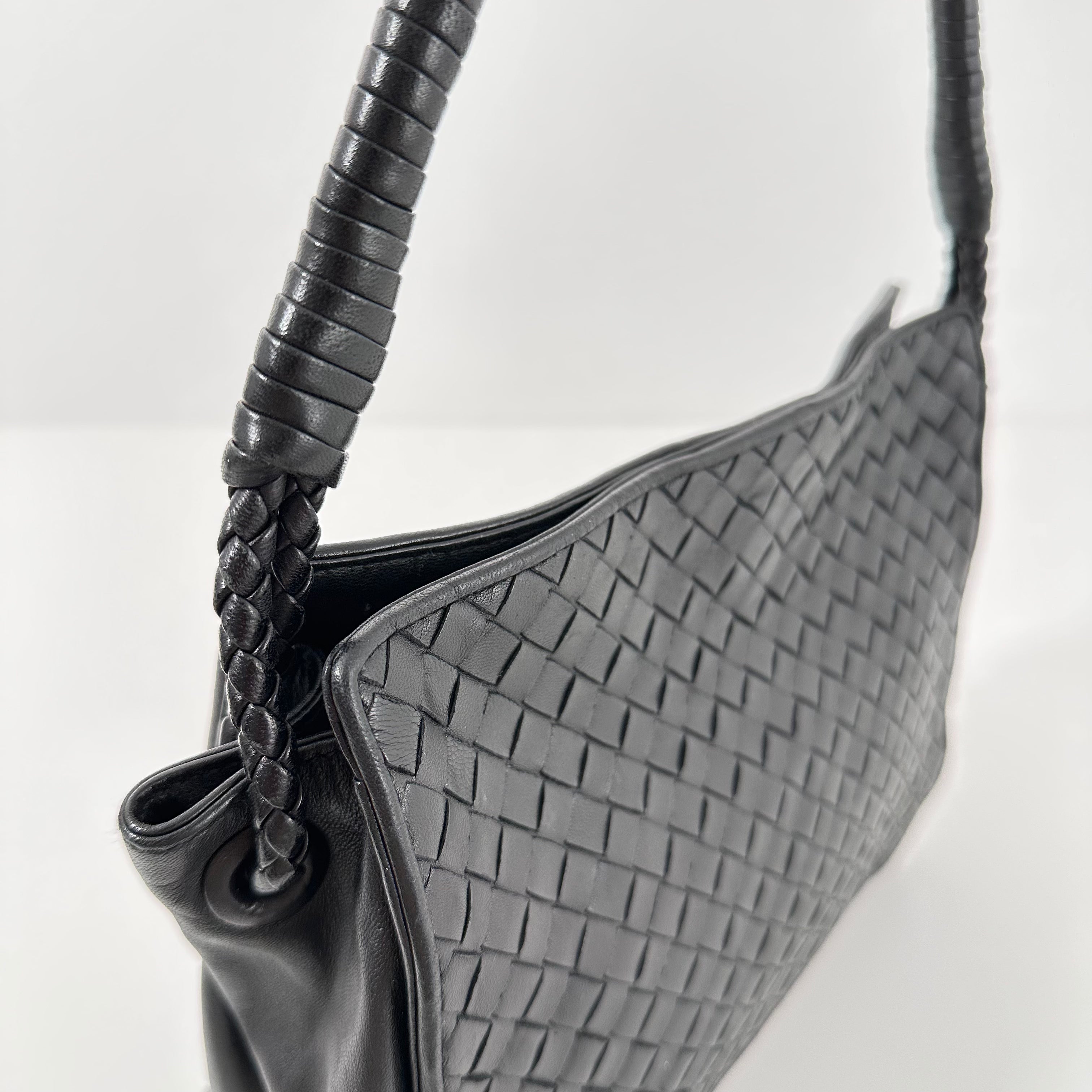 Intrecciato Leather Shoulder Bag