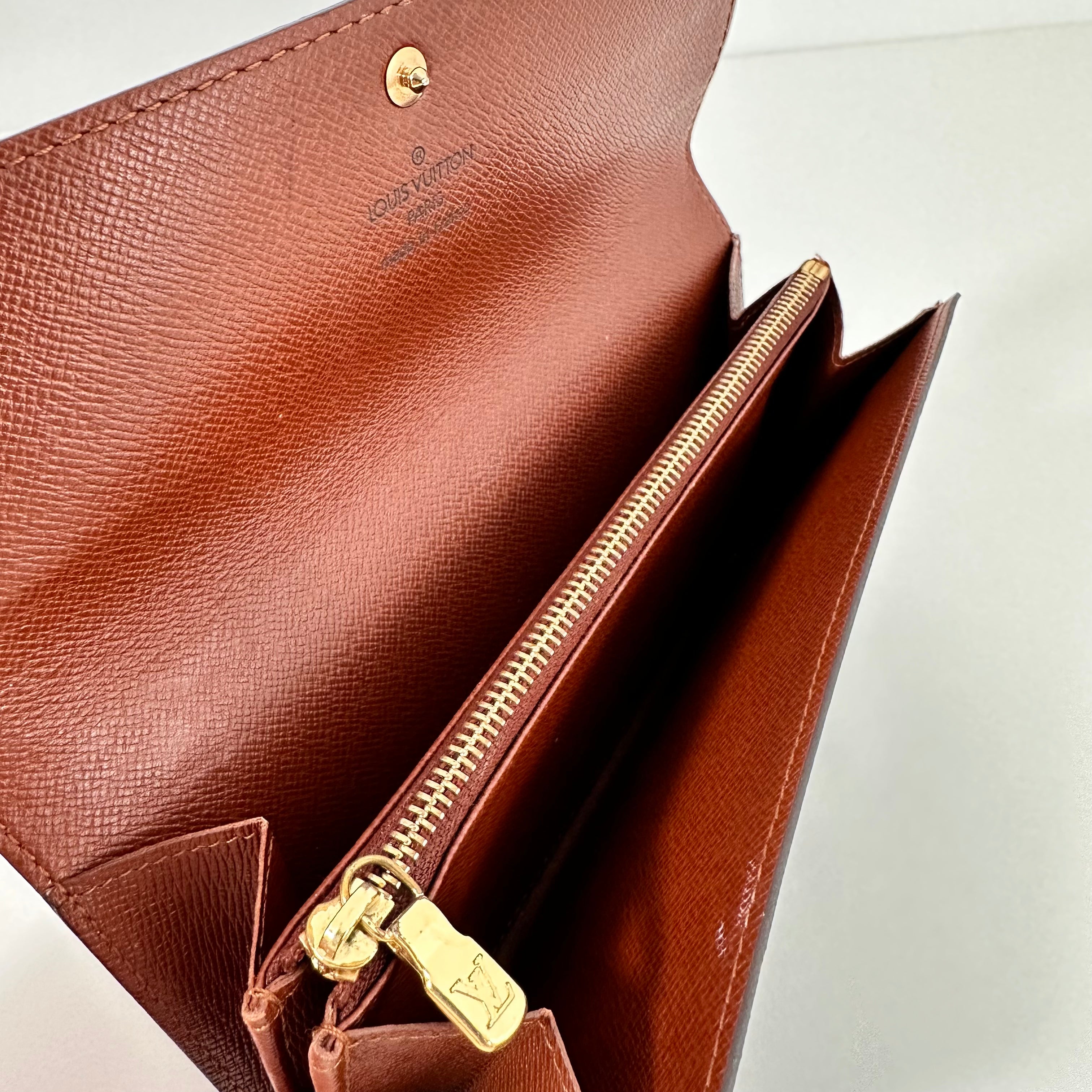 Monogram Money Wallet w/ Gold Chain