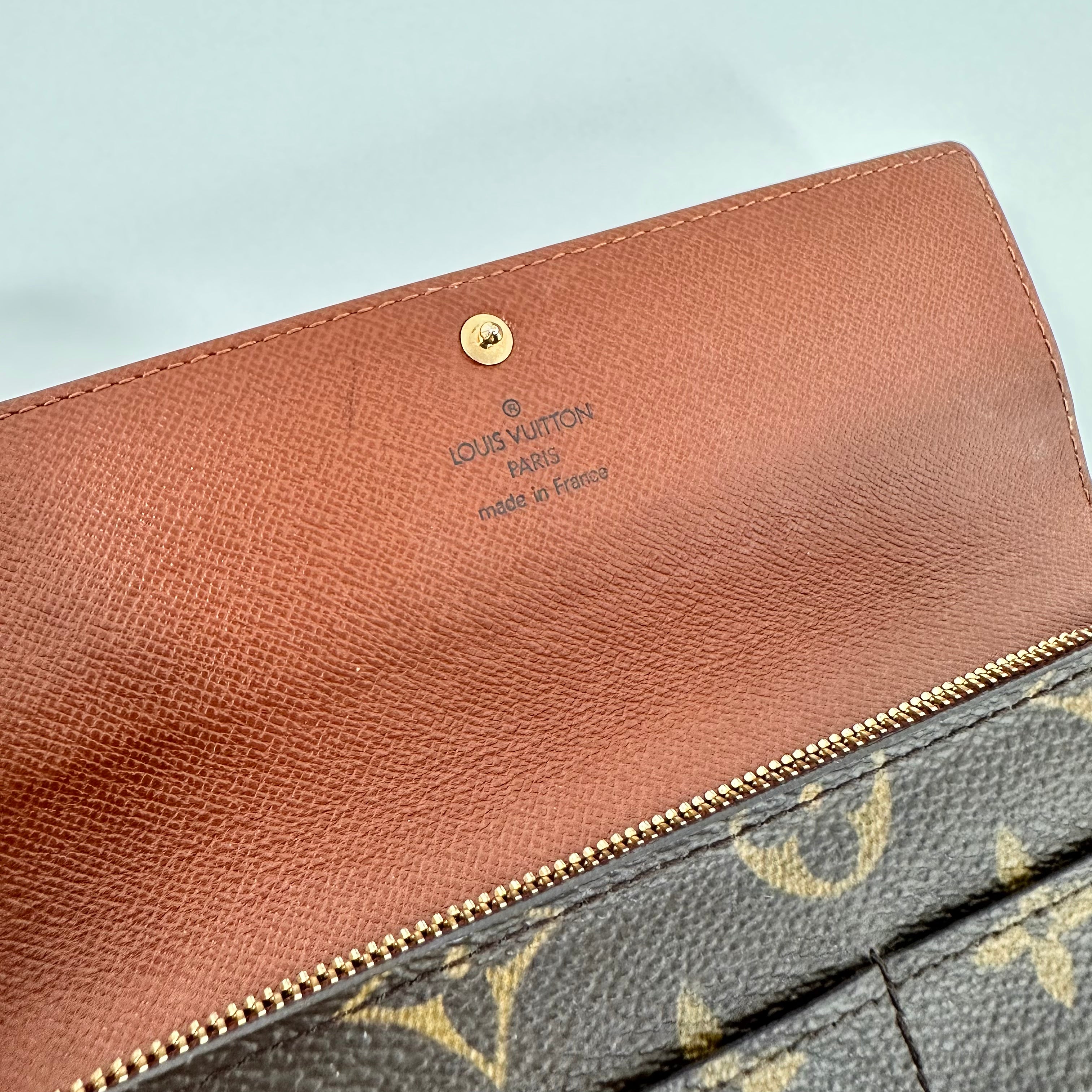 Monogram Money Wallet w/ Gold Chain