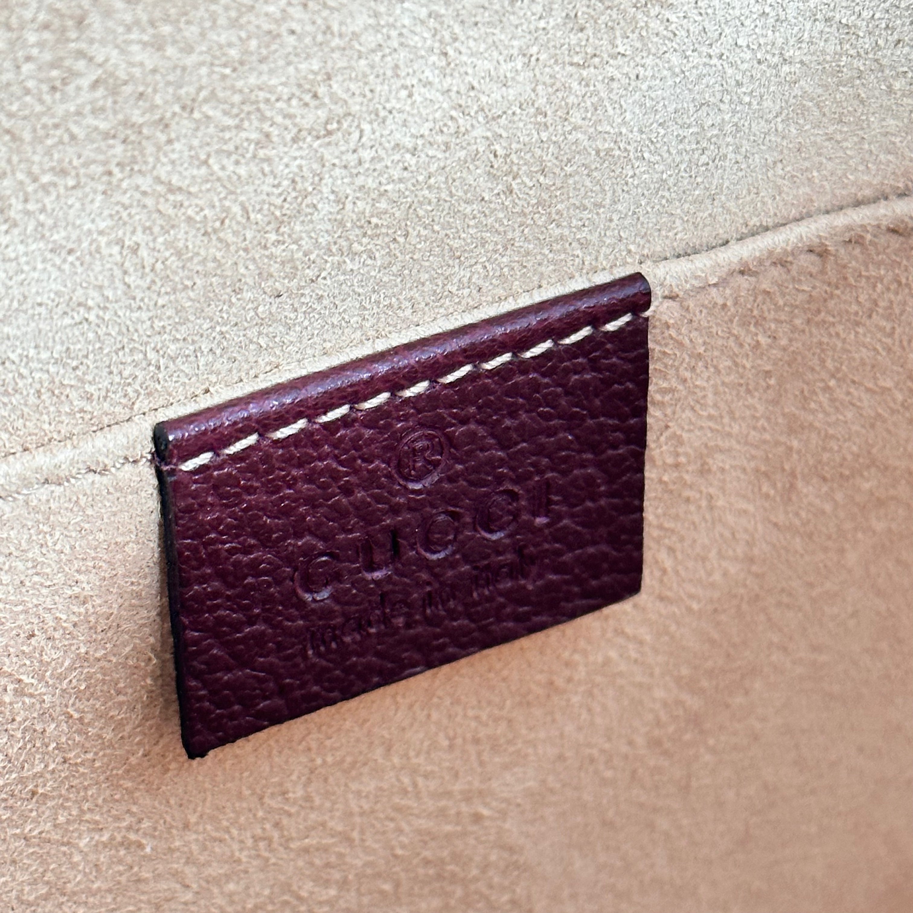 Burgundy Small Ophidia Shoulder Bag