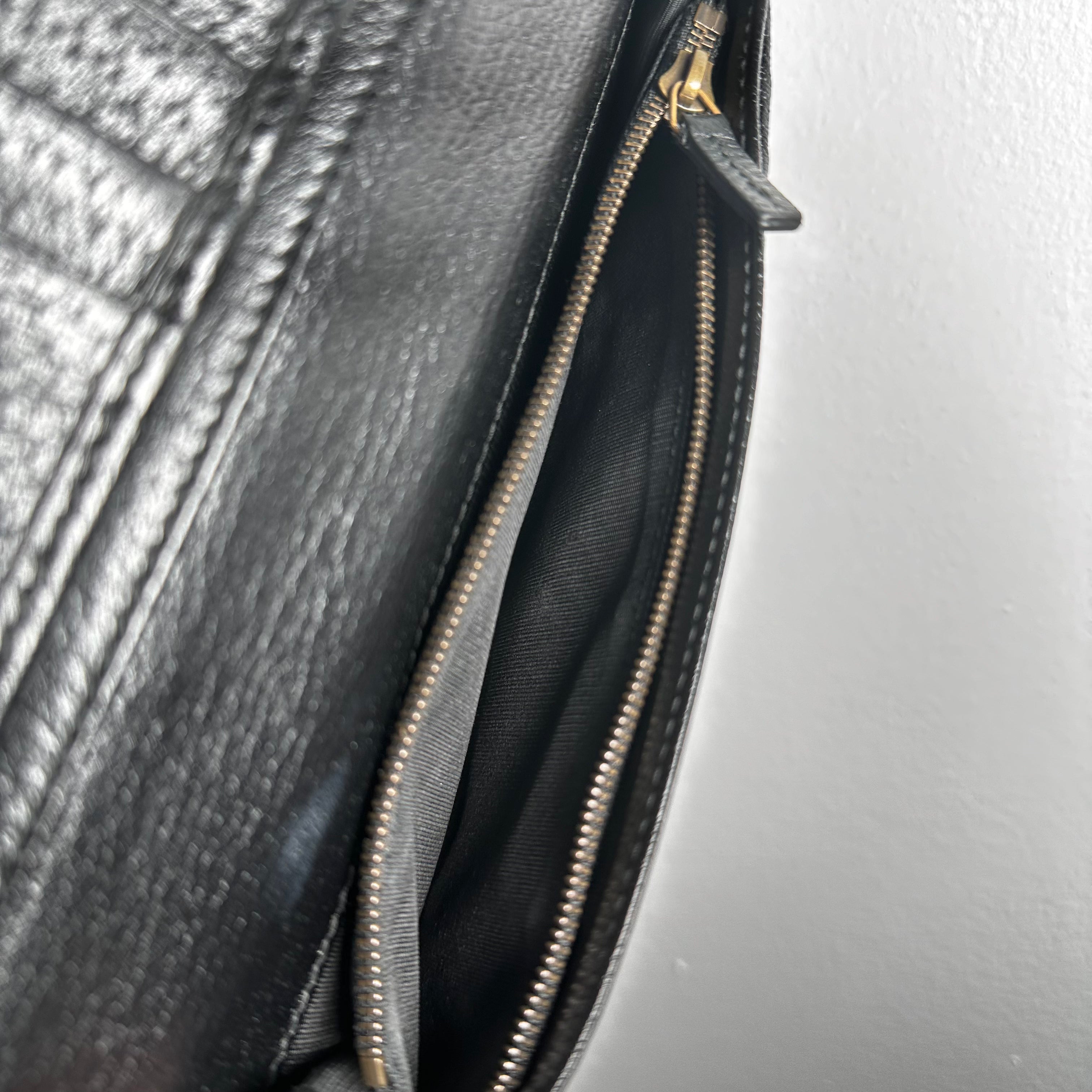 Black GG Long Wallet