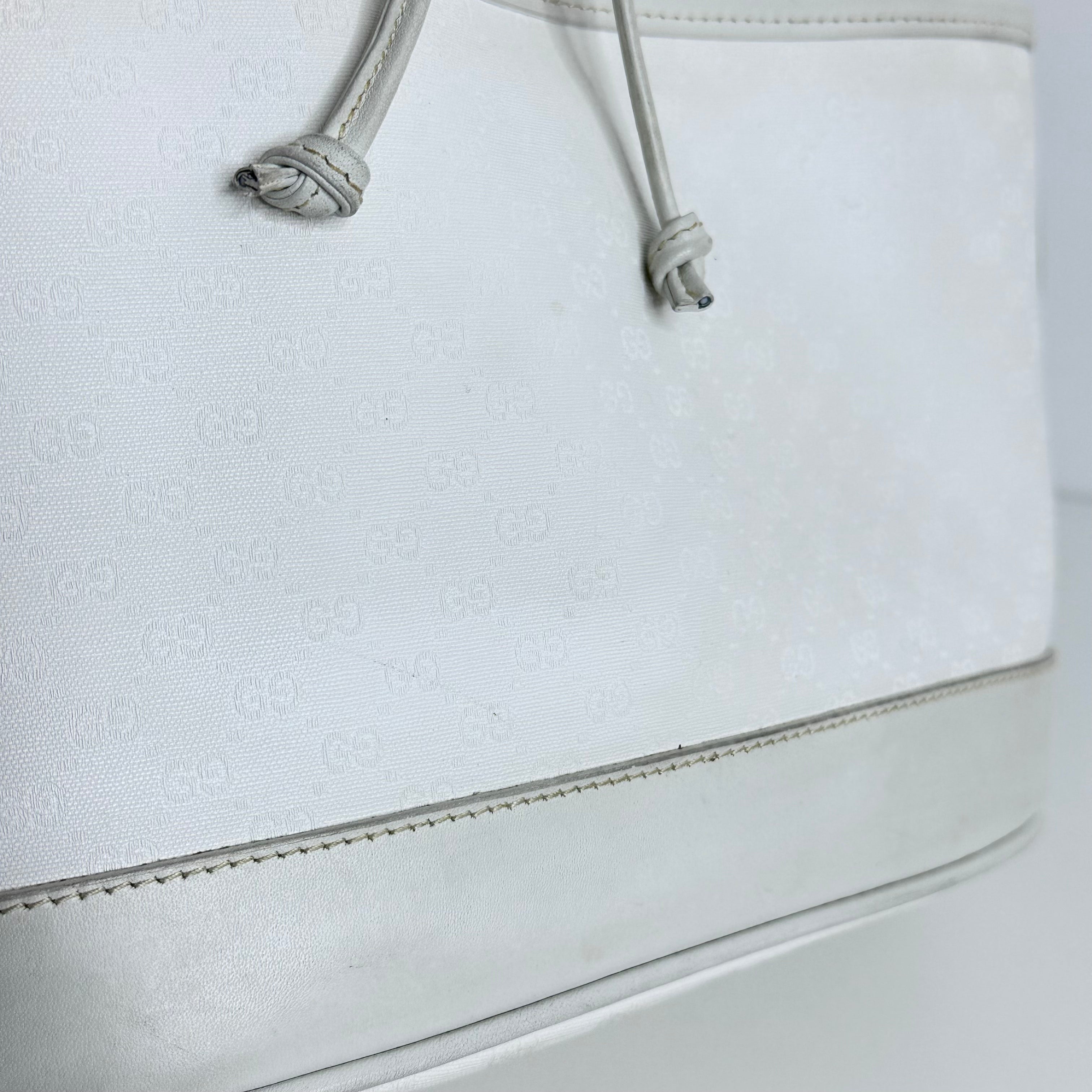 Vintage White Bucket Bag