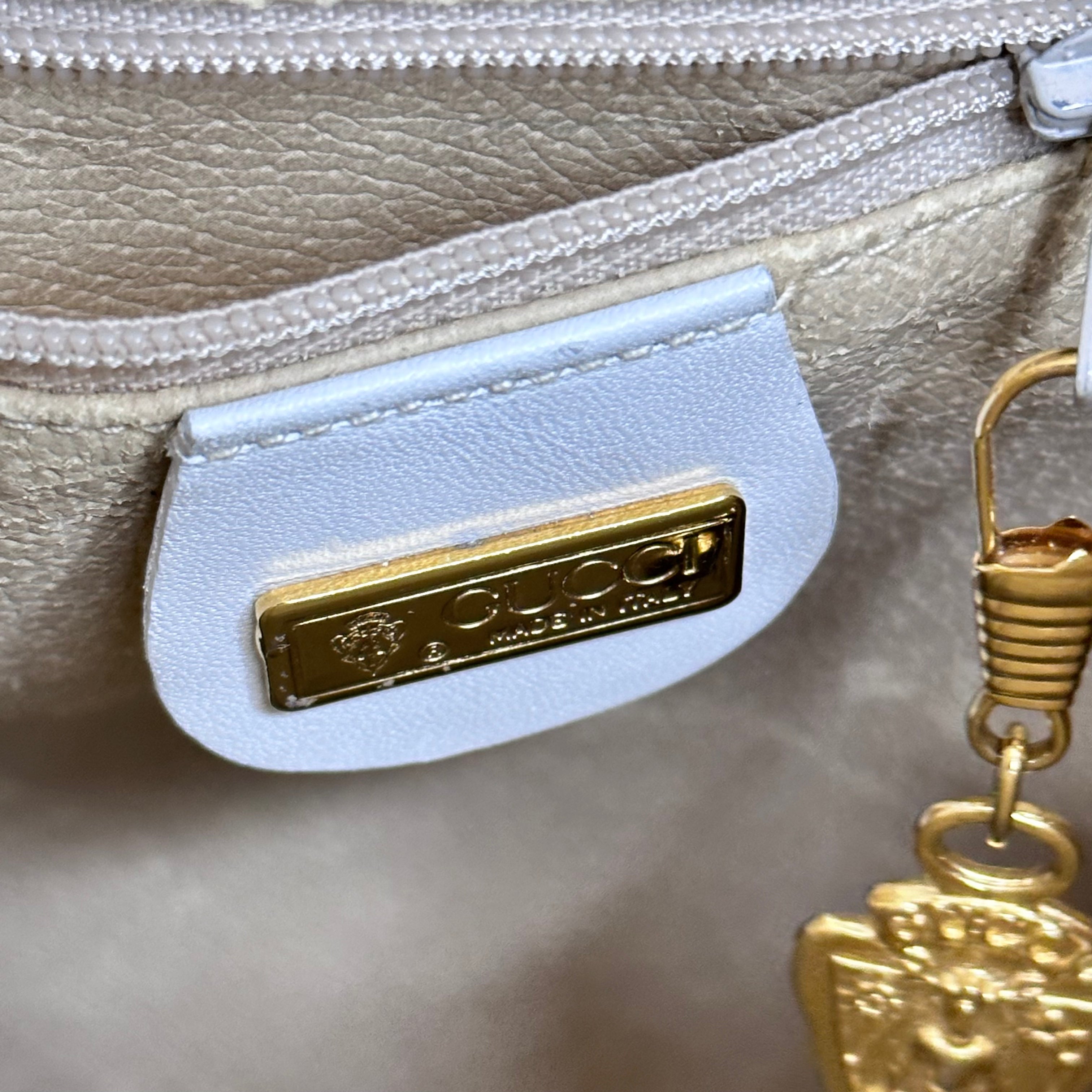 Vintage White Bucket Bag