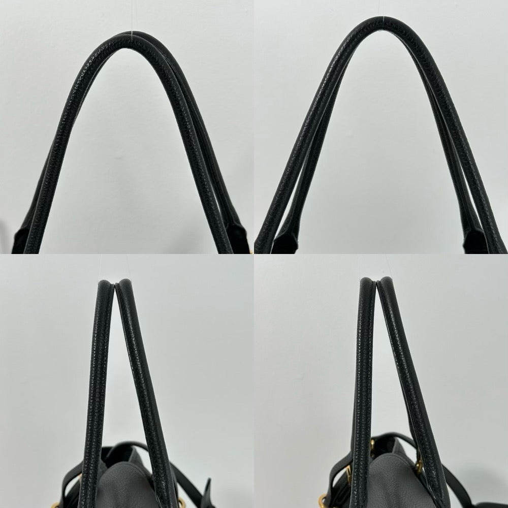 Black Vitello Phoenix Tote Bag