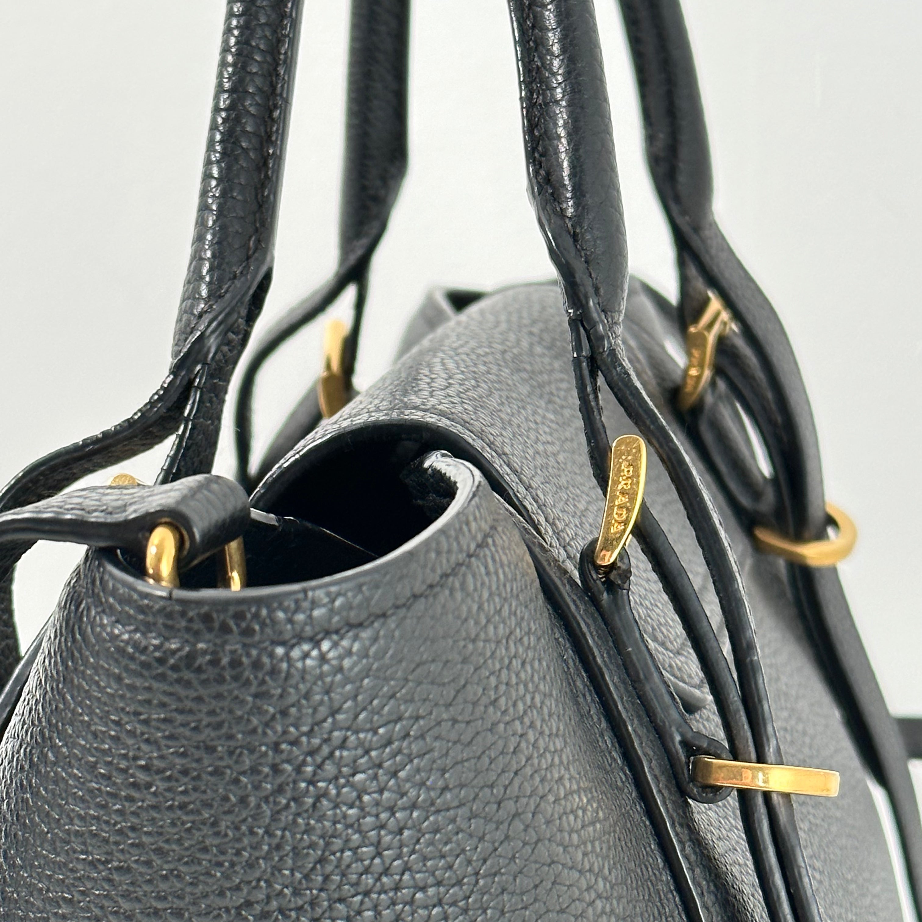 Black Vitello Phoenix Tote Bag