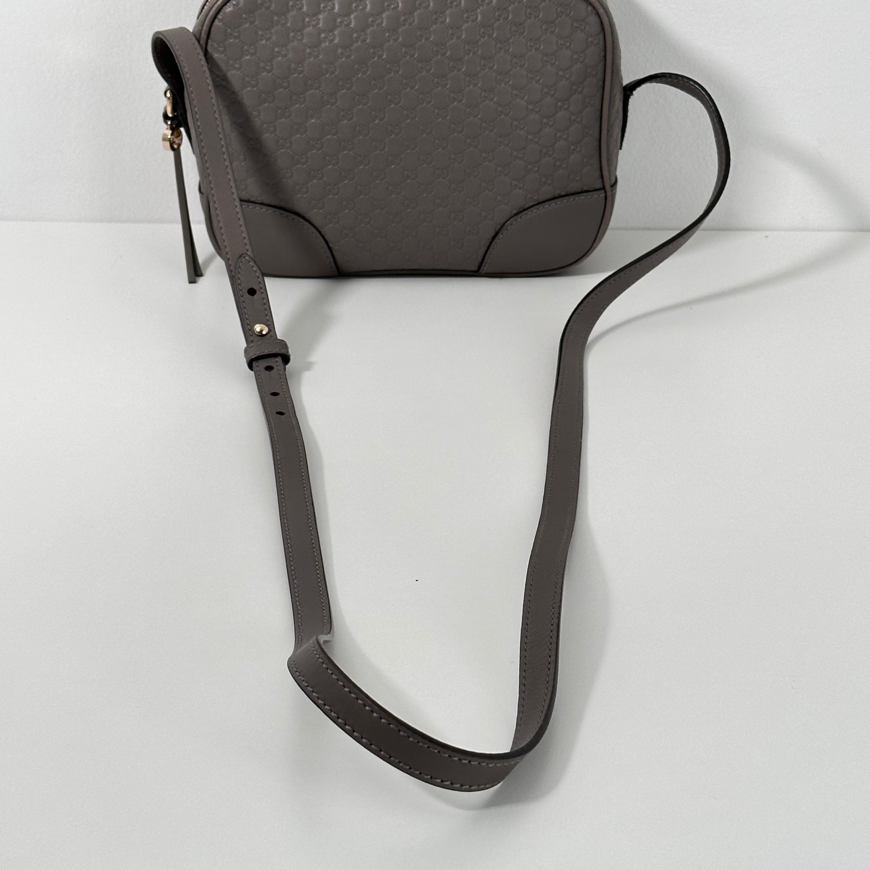 Grey Microguccisimma Mini Bree Crossbody