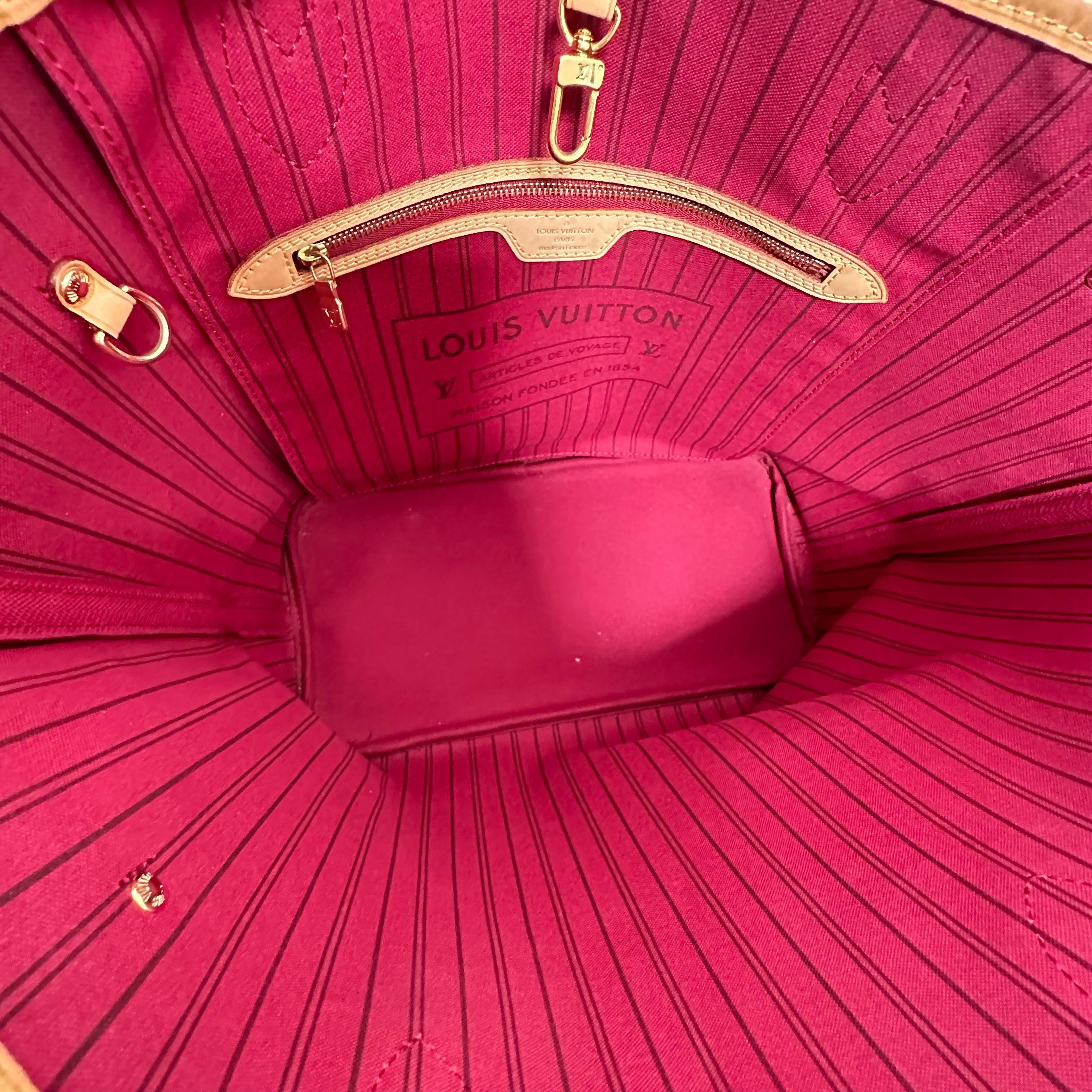 Monogram Neverfull MM - Peony w/ Pouch