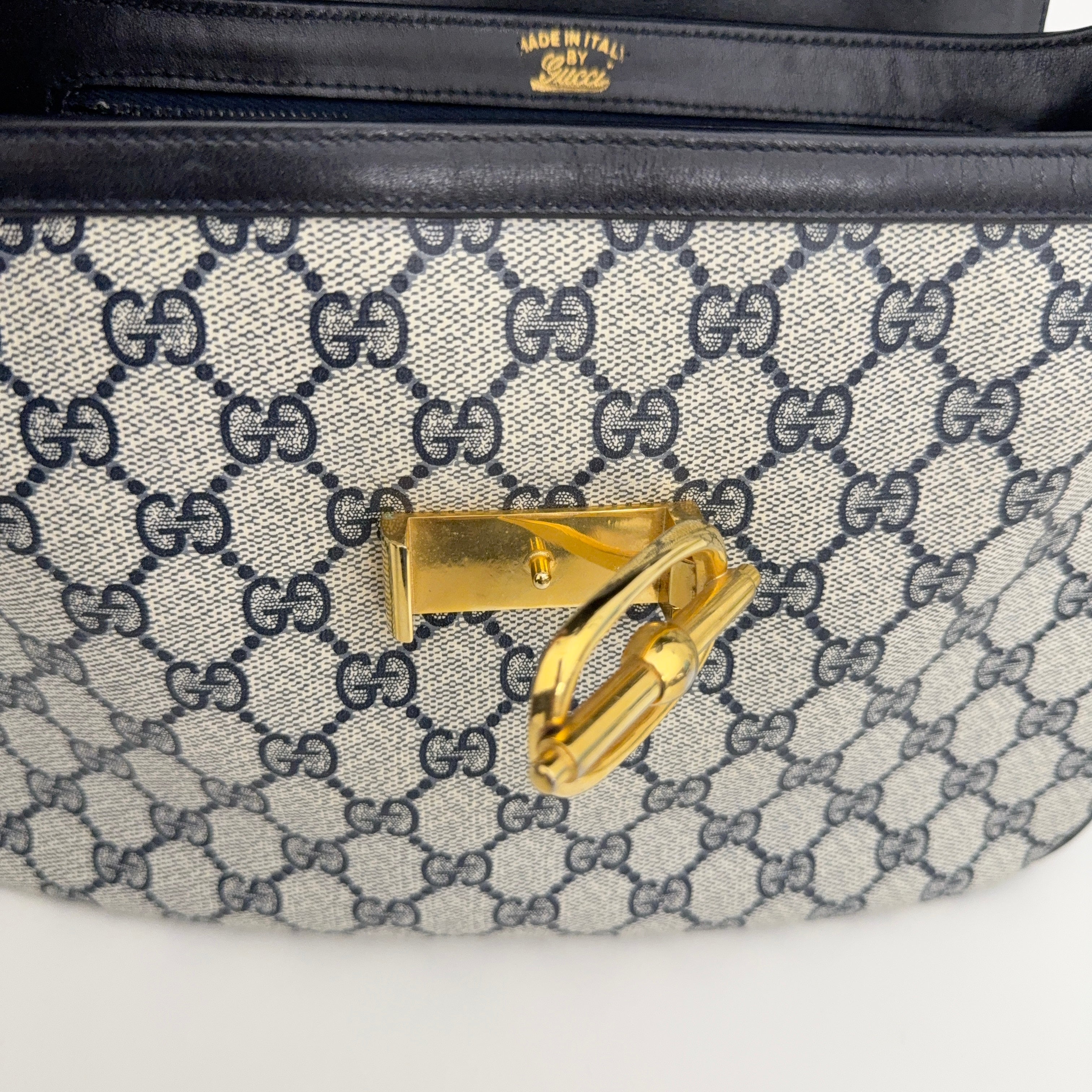 Navy GG Supreme Shoulder Bag