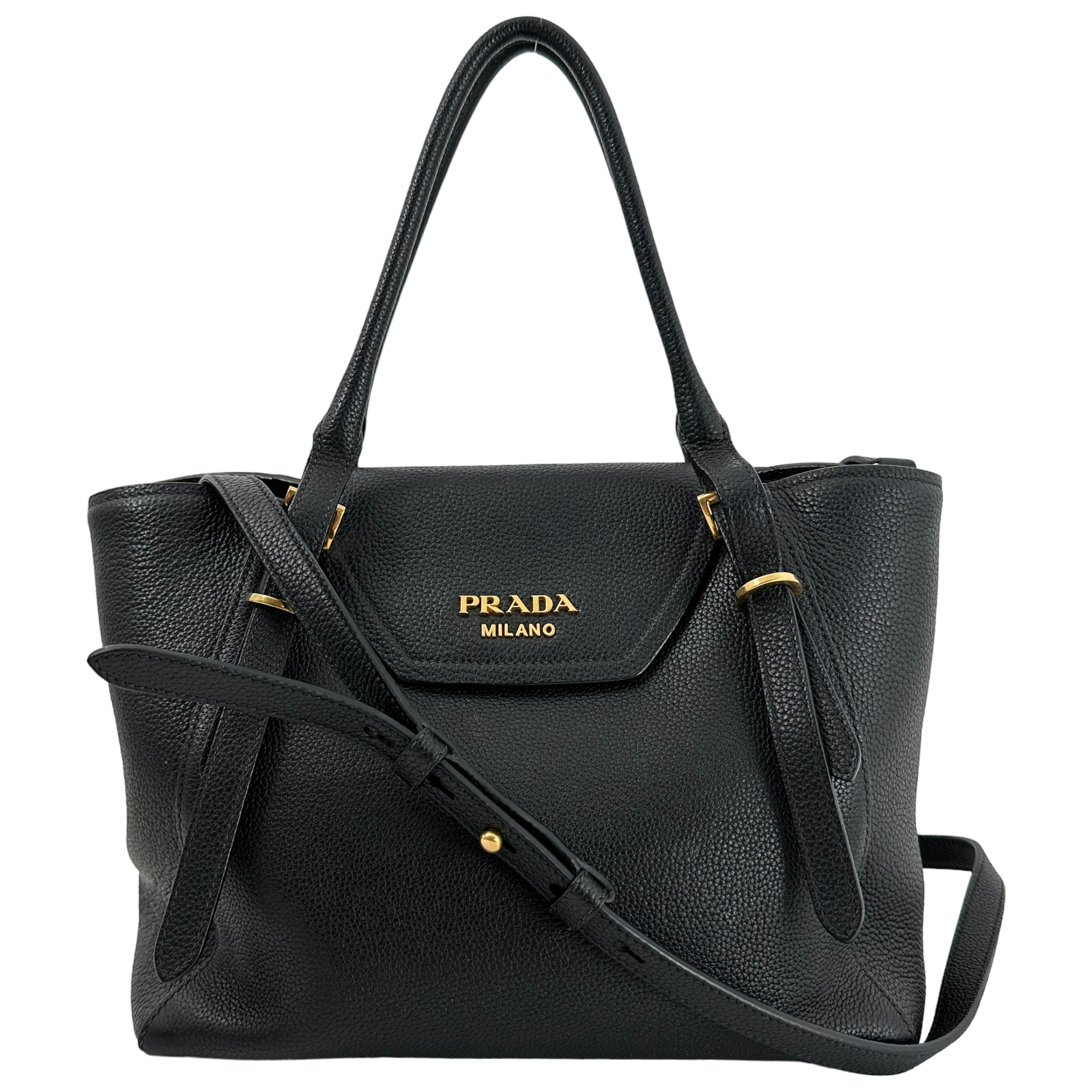 Black Vitello Phoenix Tote Bag