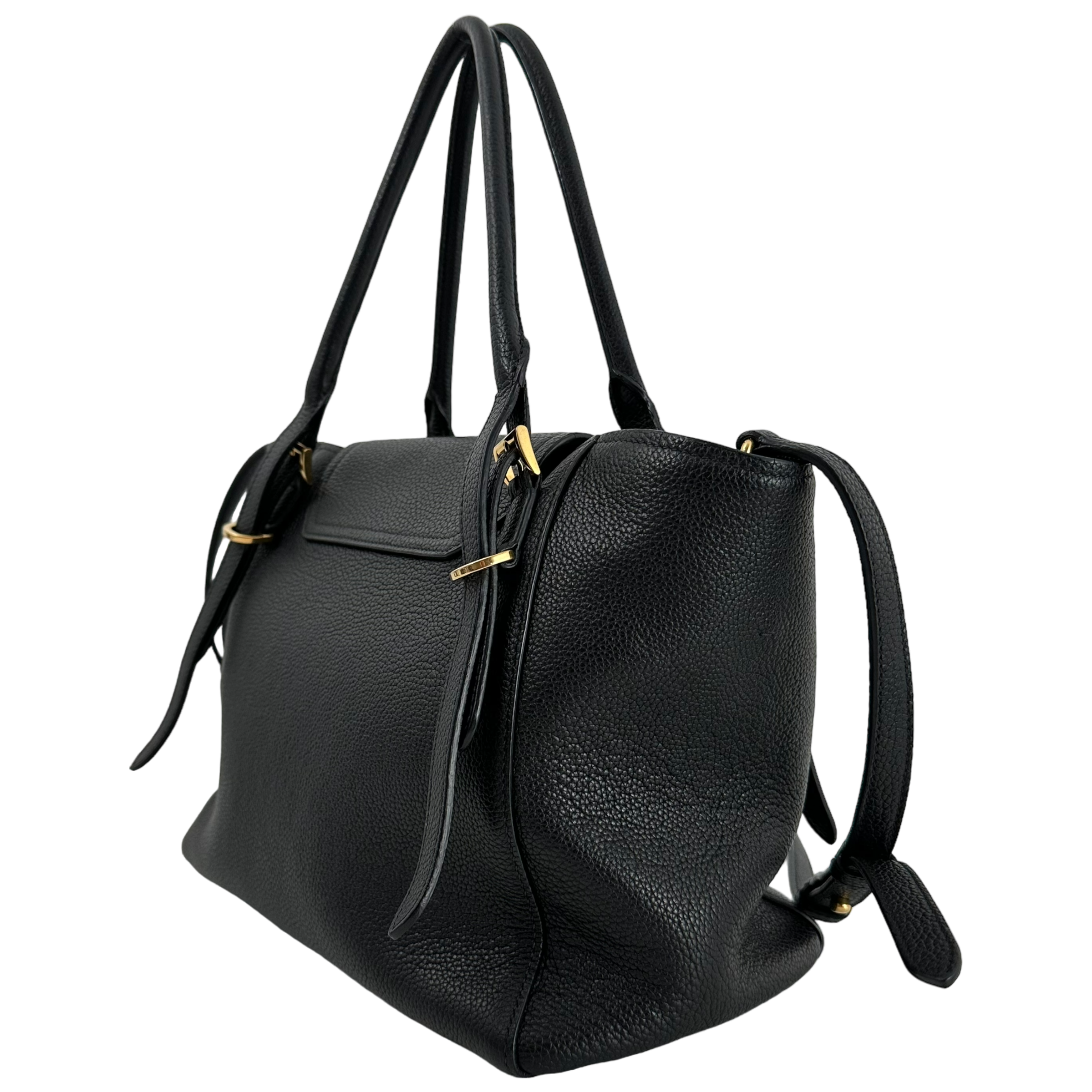 Black Vitello Phoenix Tote Bag