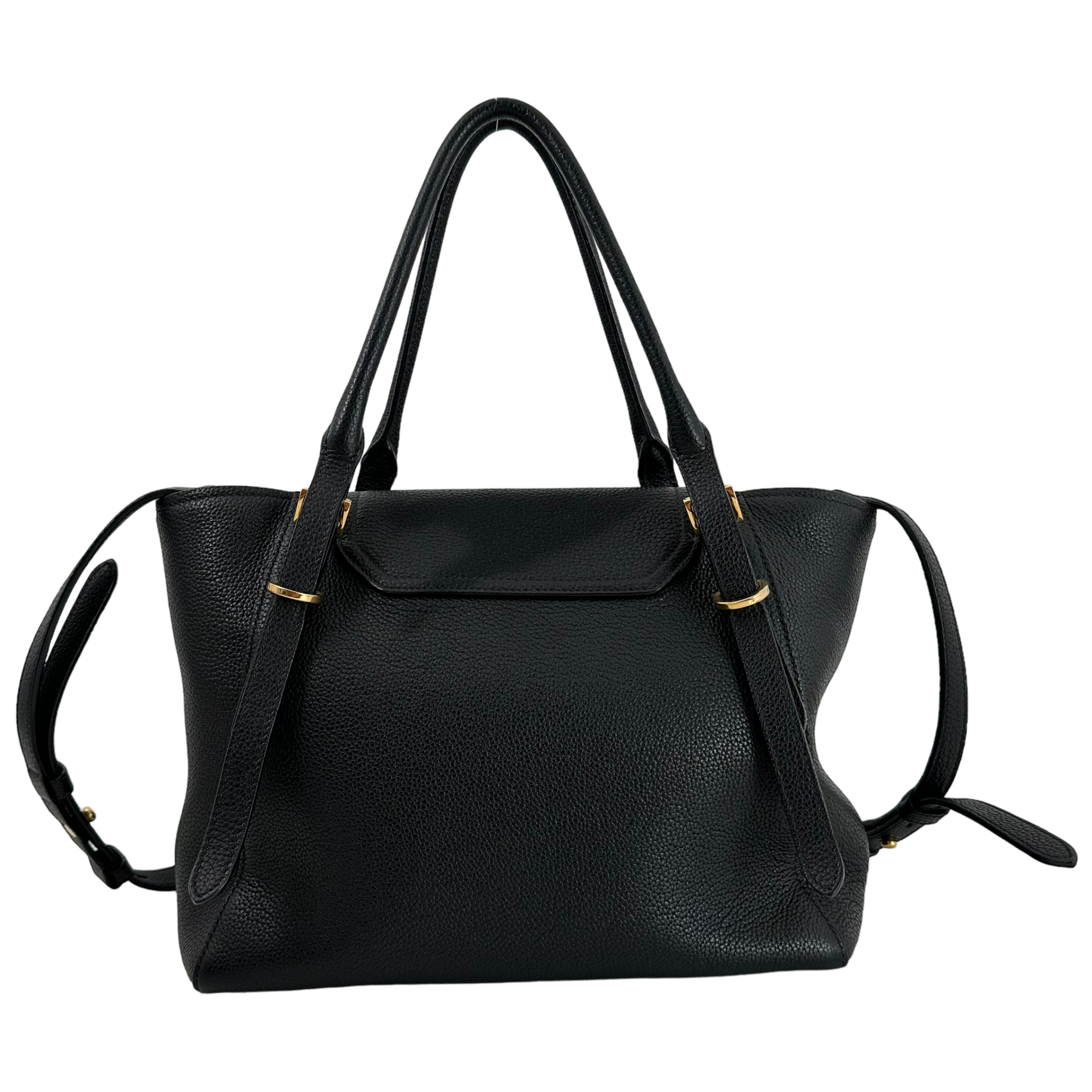 Black Vitello Phoenix Tote Bag