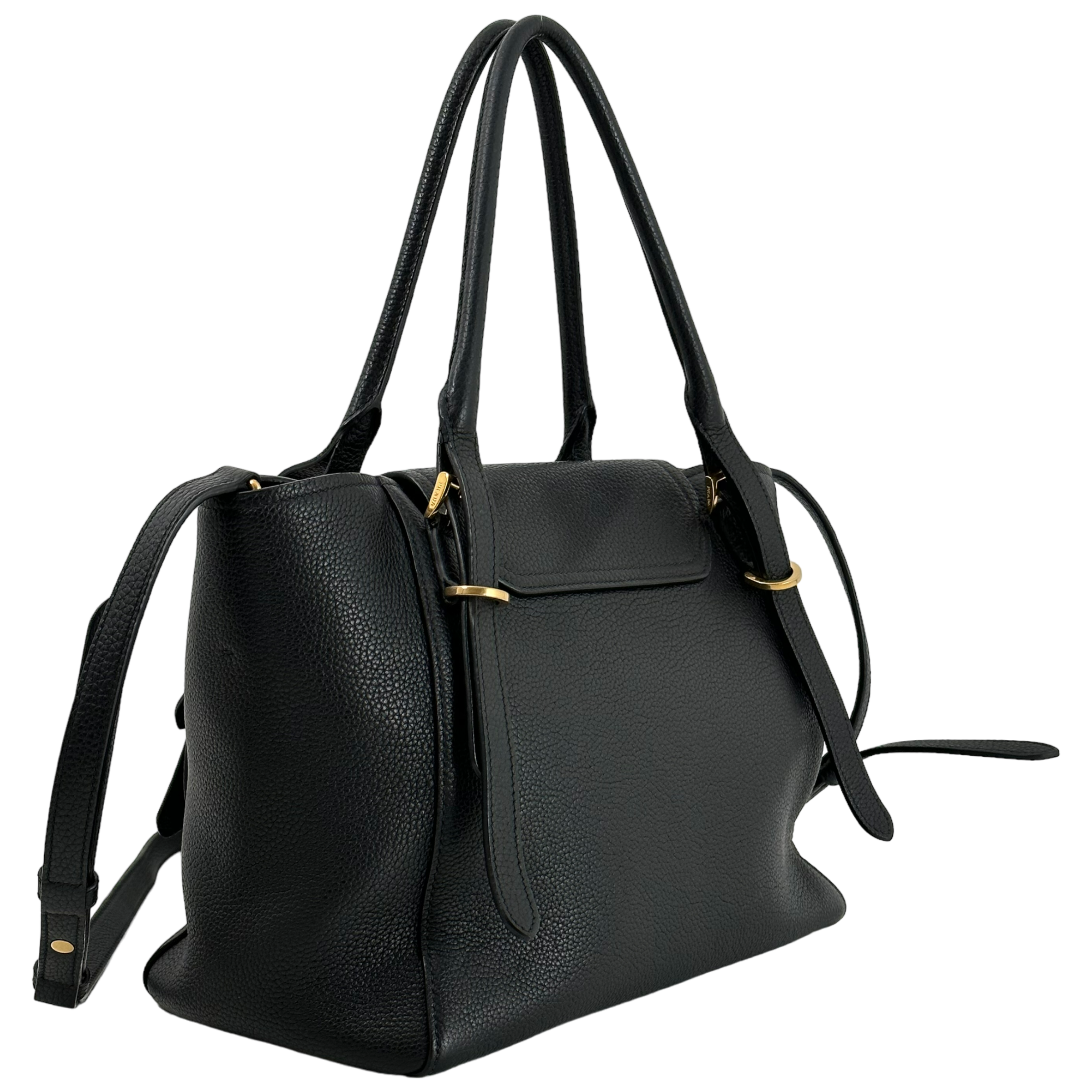 Black Vitello Phoenix Tote Bag