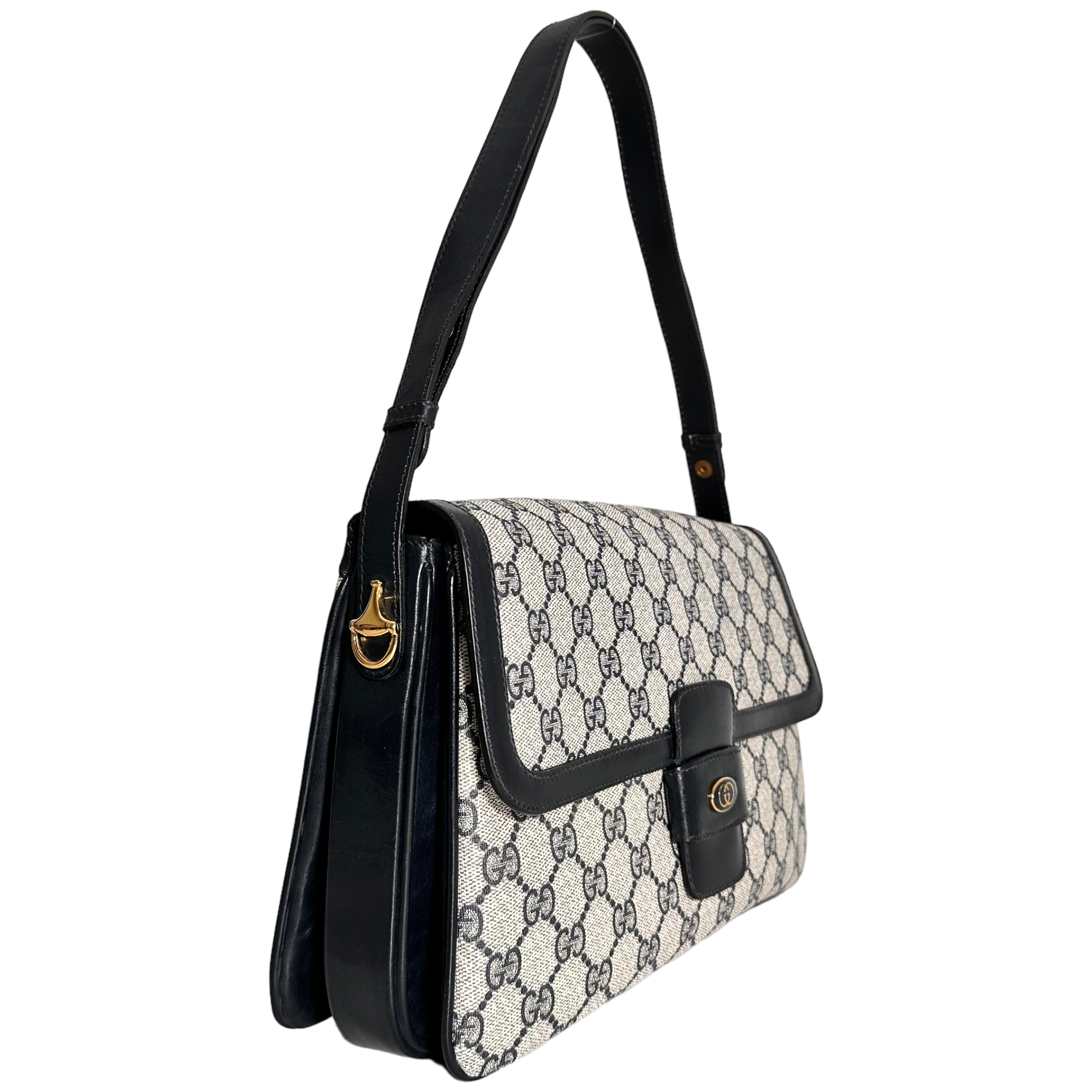 Navy GG Web Crossbody
