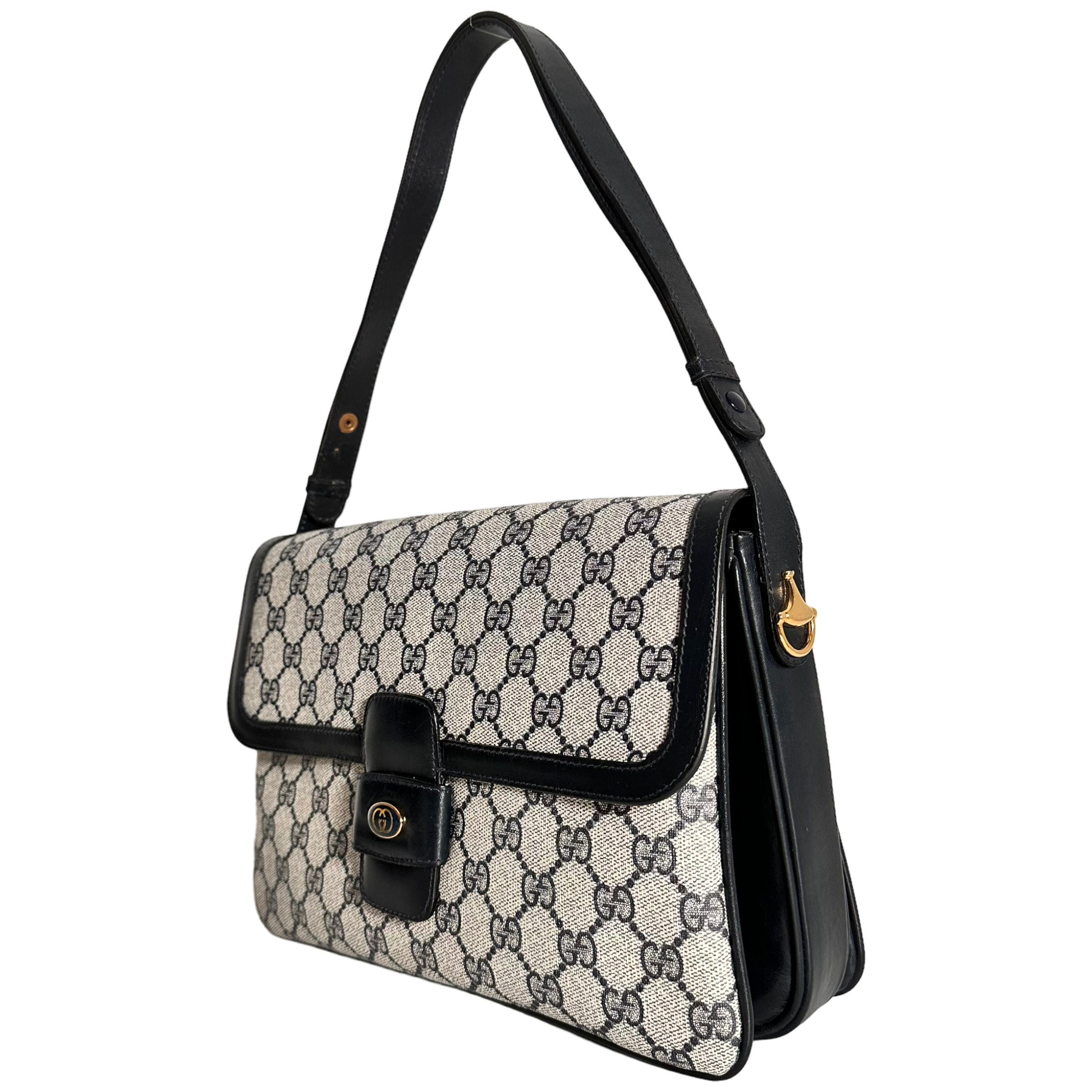 Navy GG Web Crossbody