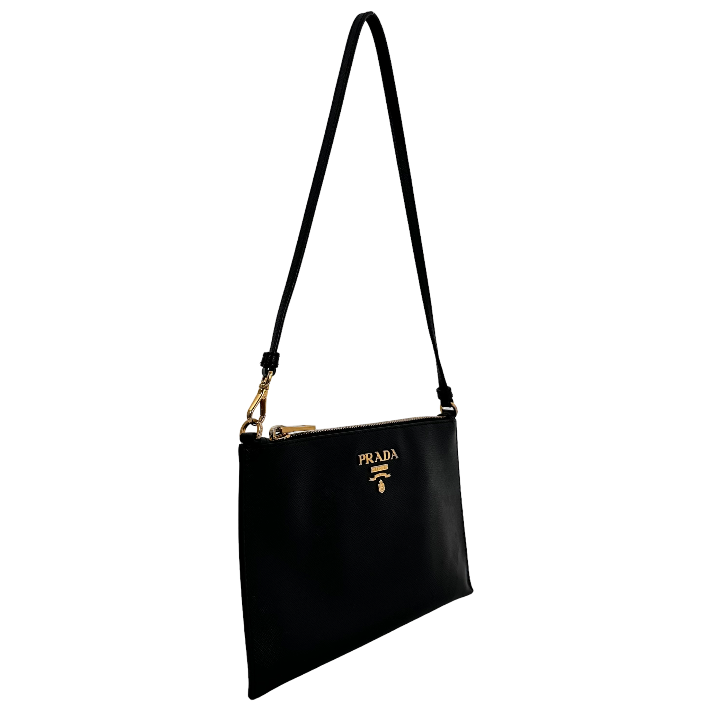 Black Saffiano Shoulder Bag