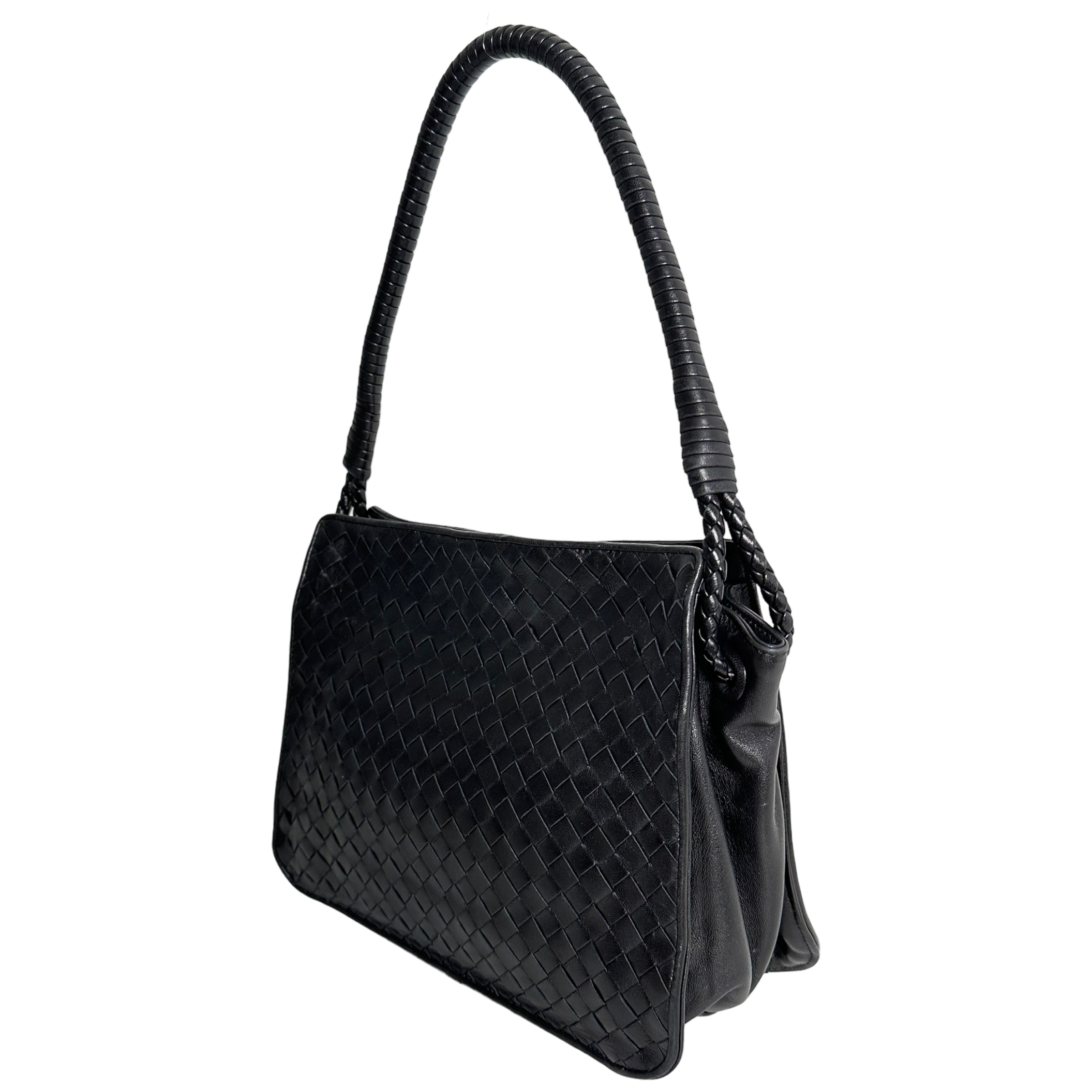 Intrecciato Leather Shoulder Bag