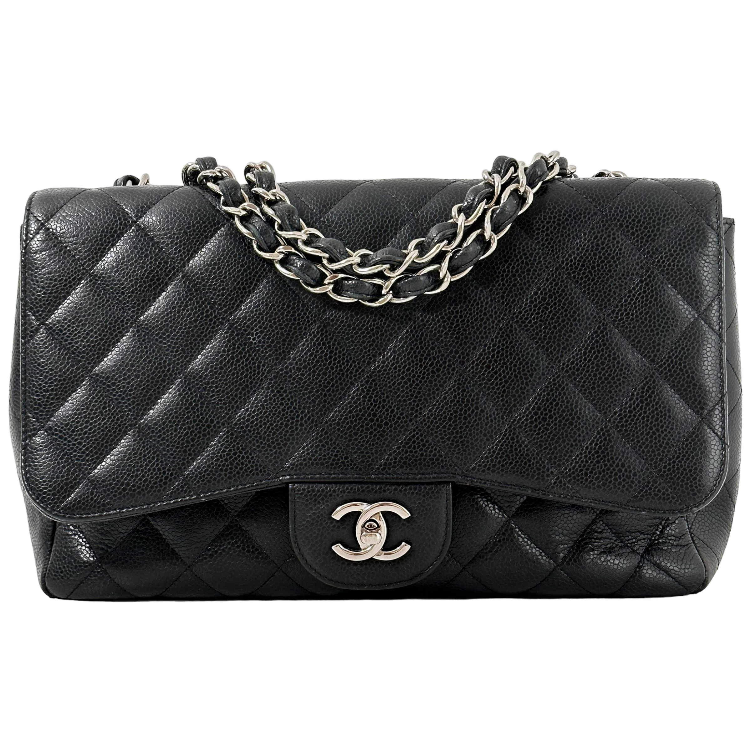 Black Caviar Jumbo Single Flap