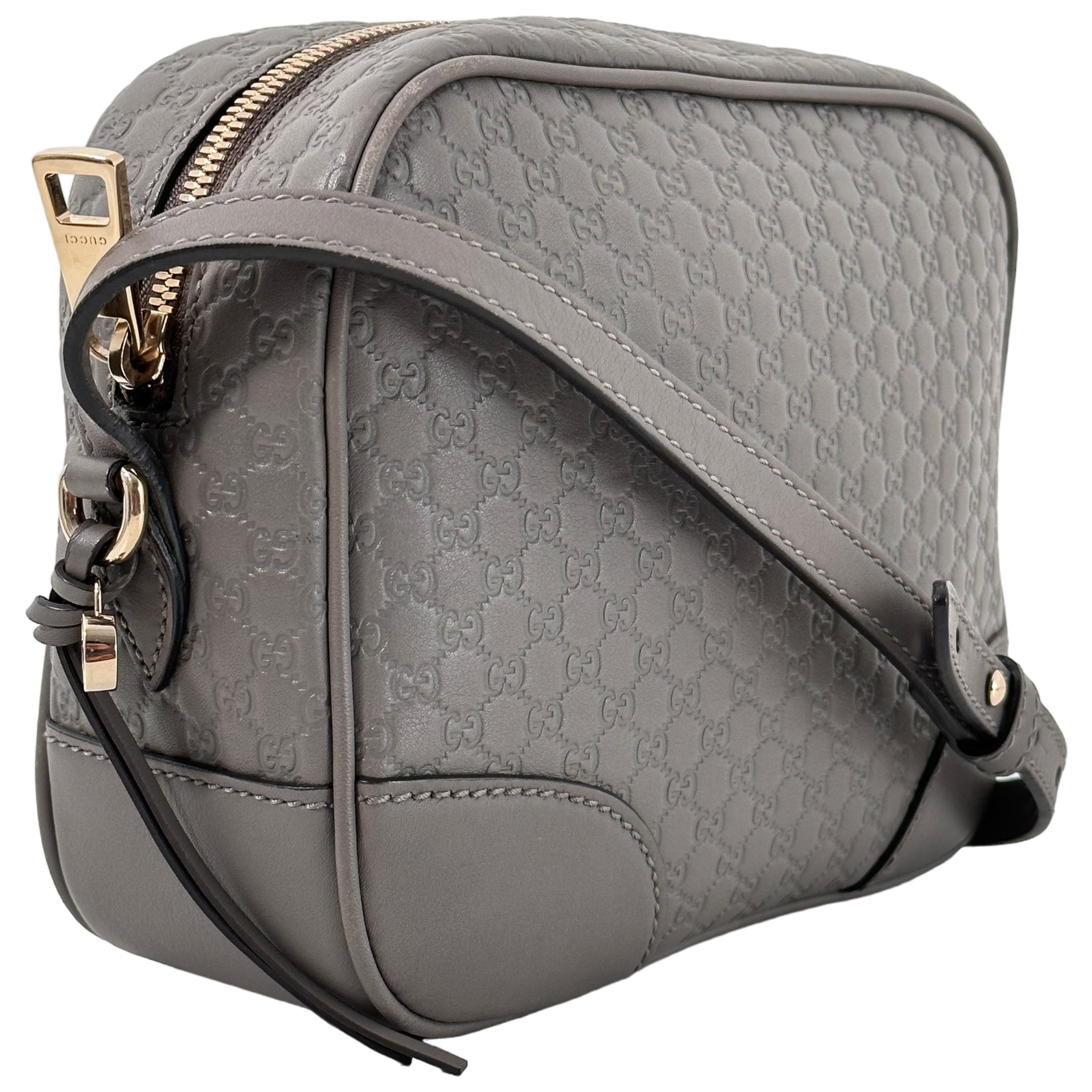 Grey Microguccisimma Mini Bree Crossbody