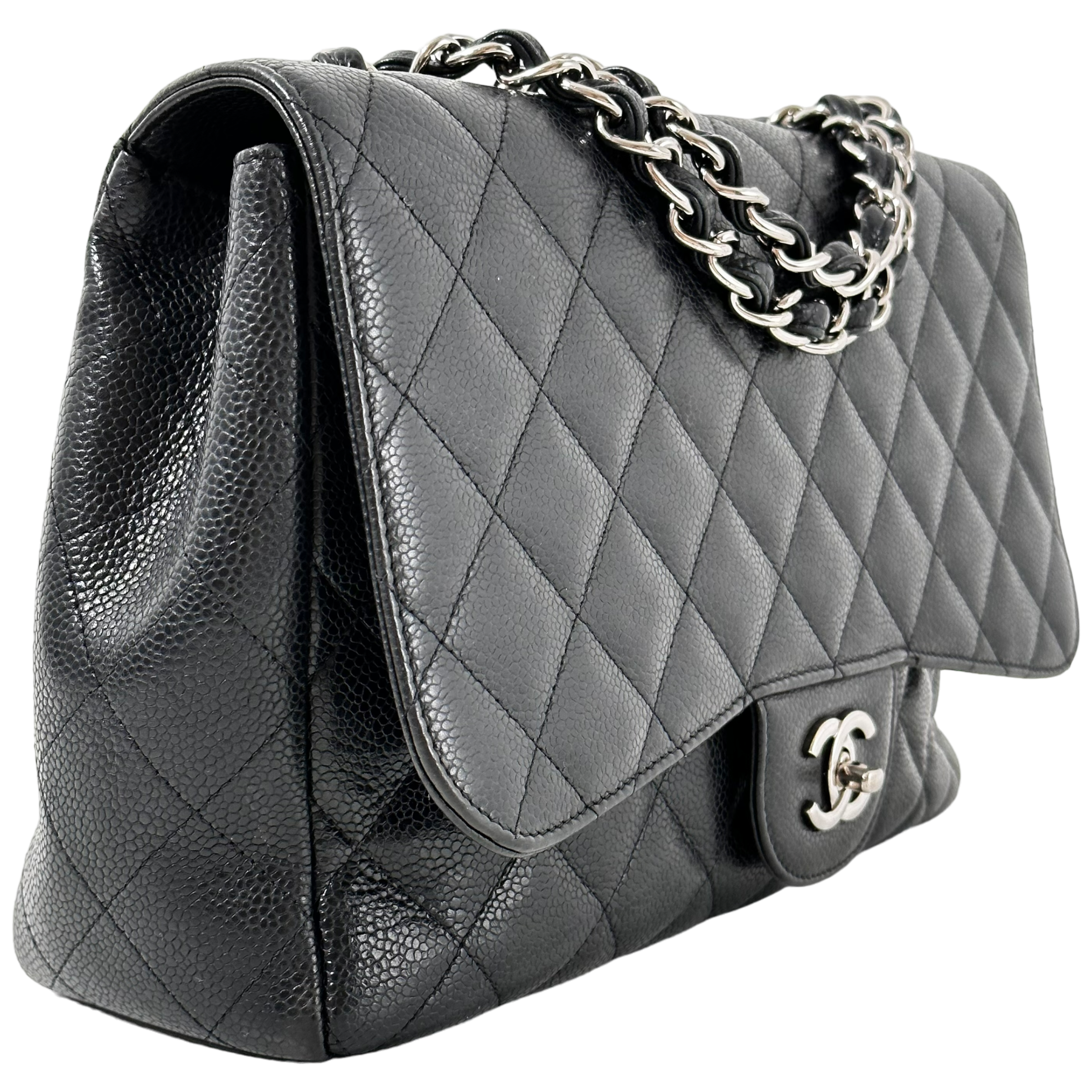 Black Caviar Jumbo Single Flap