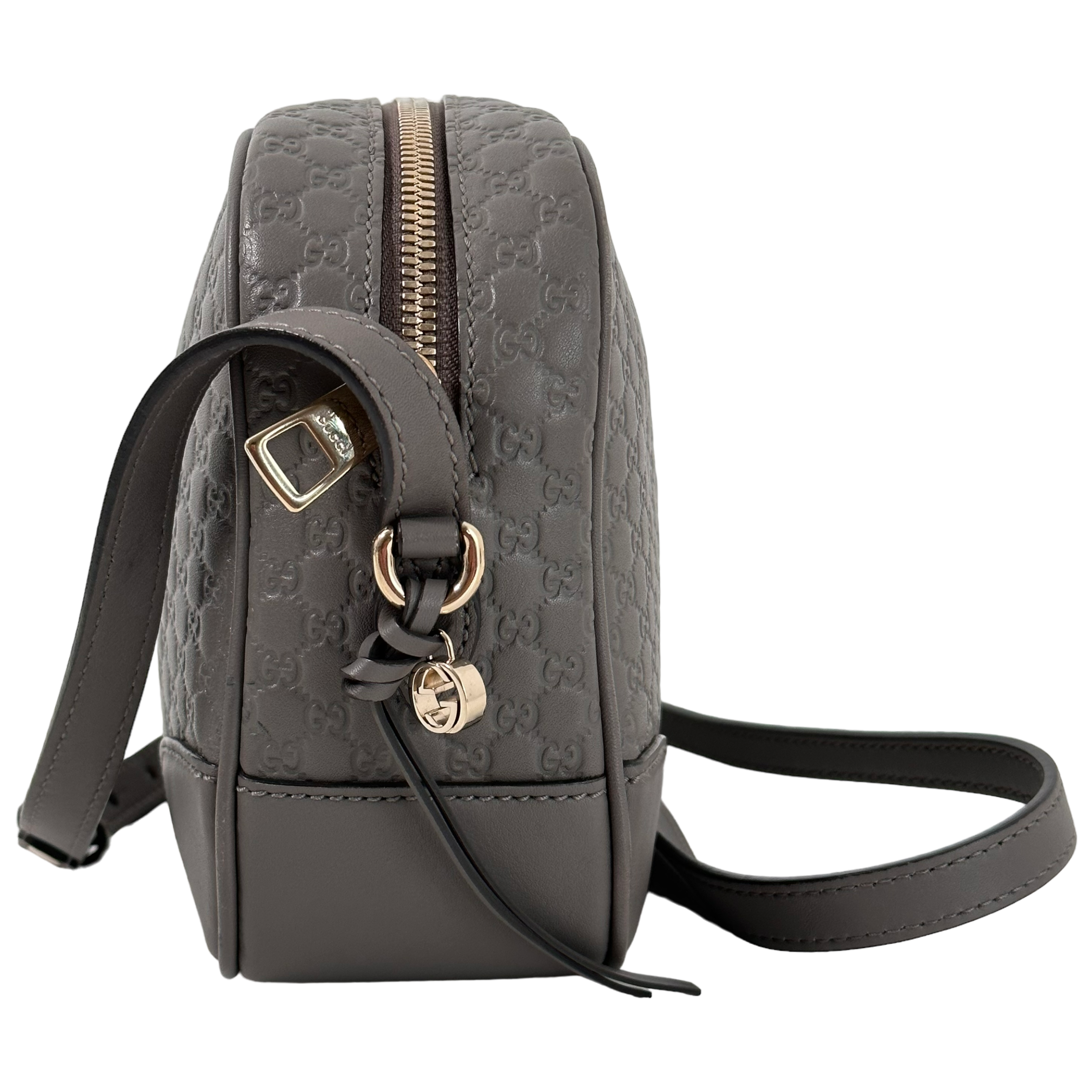 Grey Microguccisimma Mini Bree Crossbody