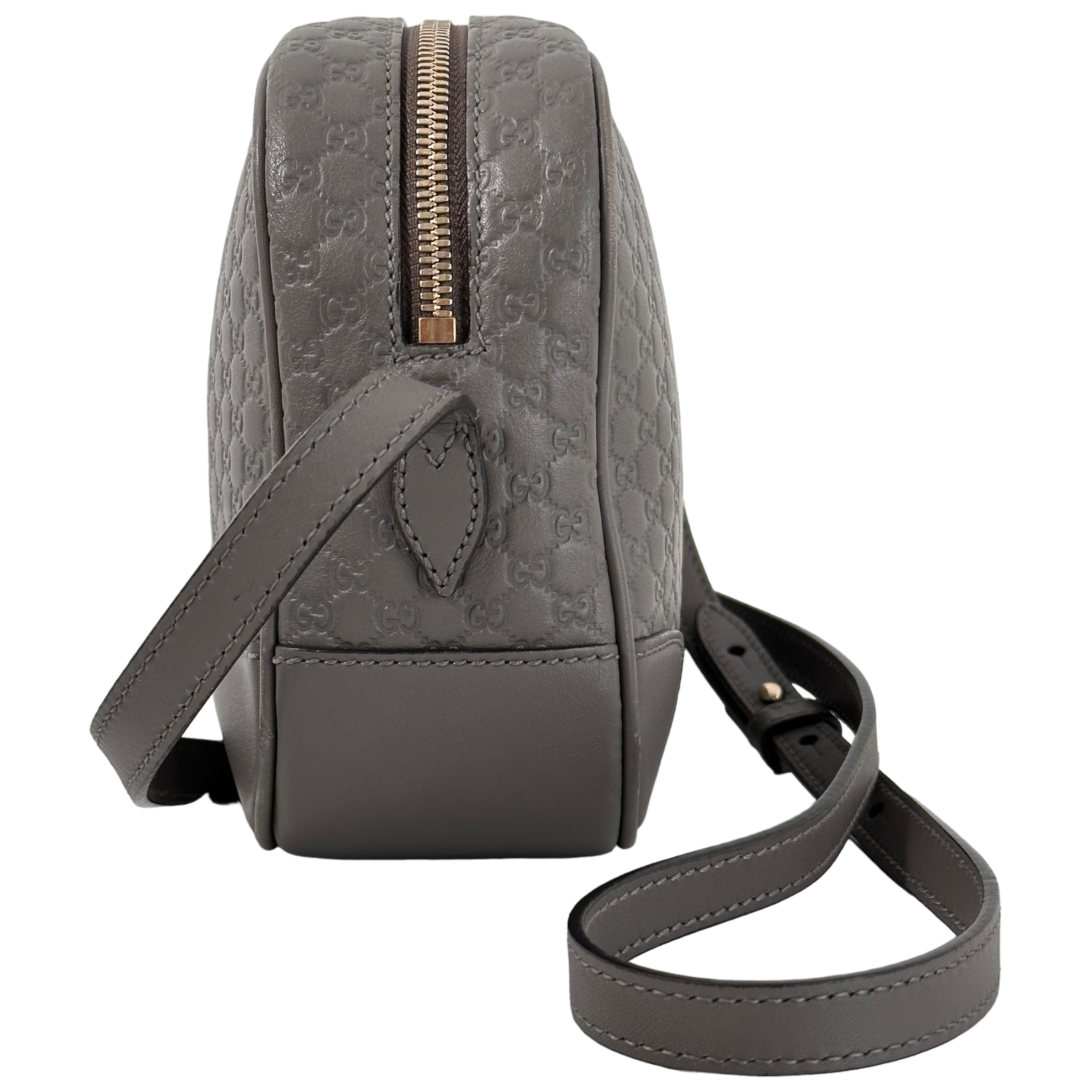 Grey Microguccisimma Mini Bree Crossbody