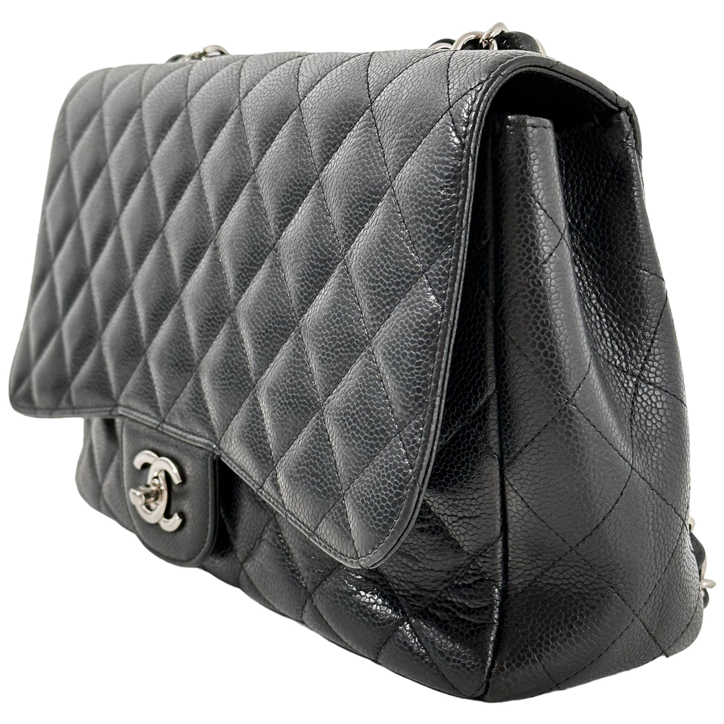 Black Caviar Jumbo Single Flap