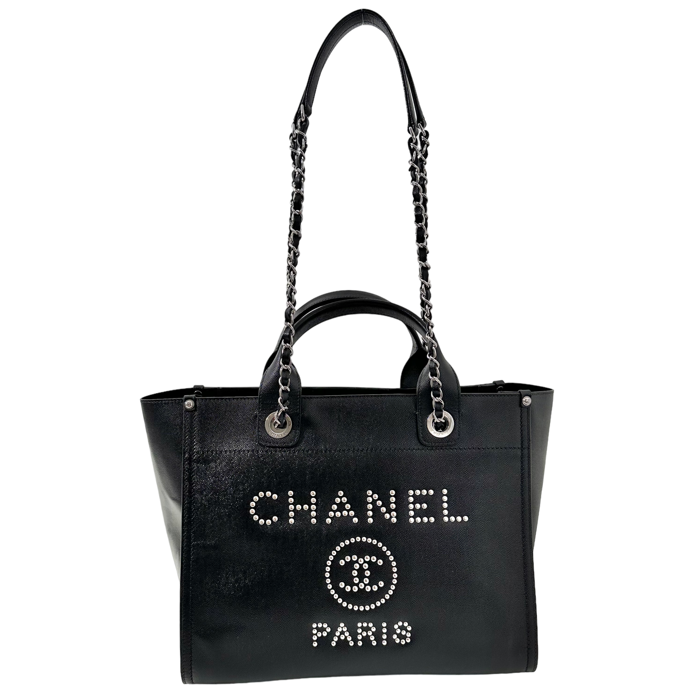 Medium Studded Deauville Shopping Bag