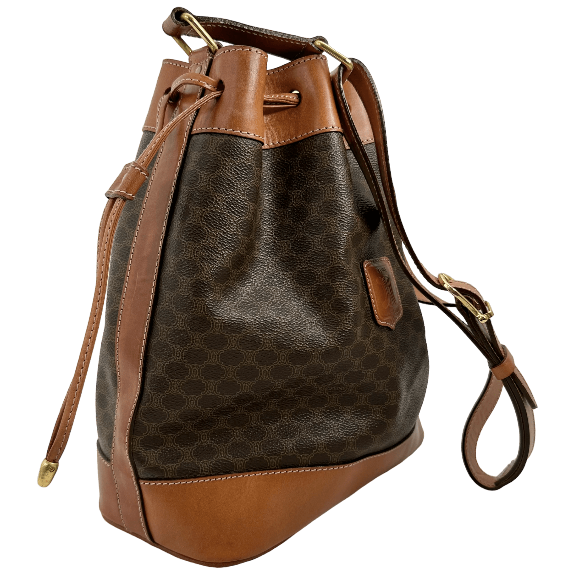 Vintage Macadam Bucket Bag w/Pouch