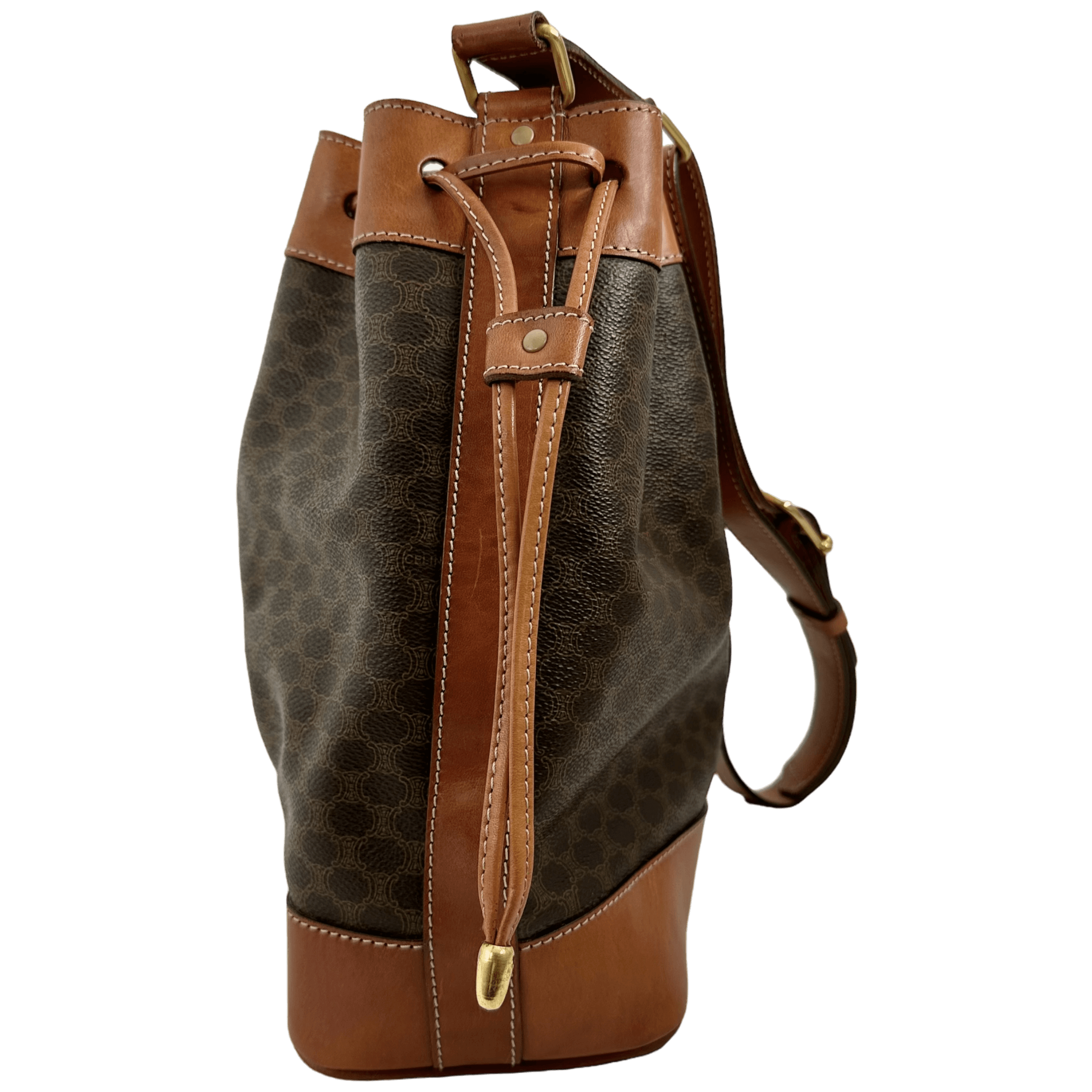 Vintage Macadam Bucket Bag w/Pouch