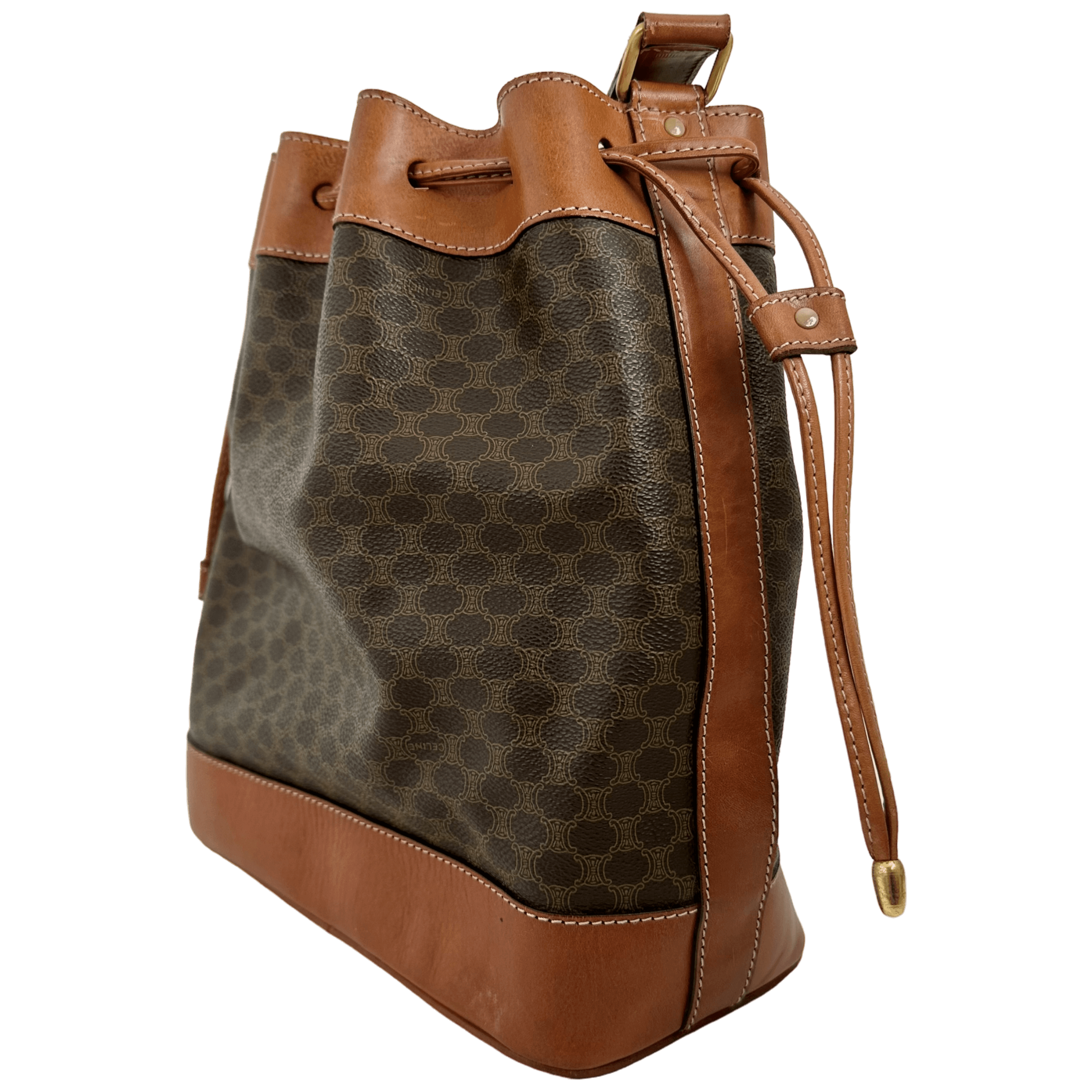 Vintage Macadam Bucket Bag w/Pouch