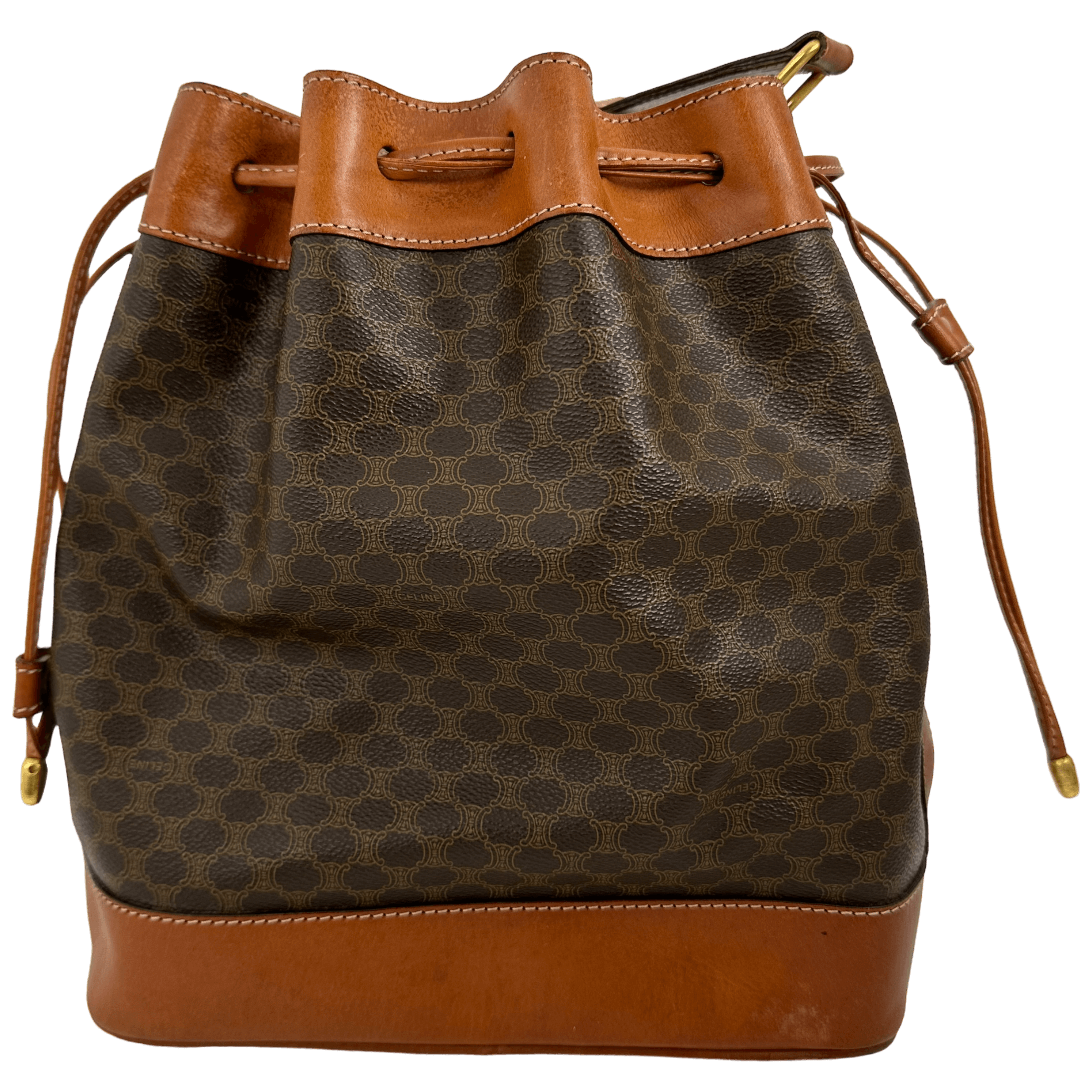 Vintage Macadam Bucket Bag w/Pouch