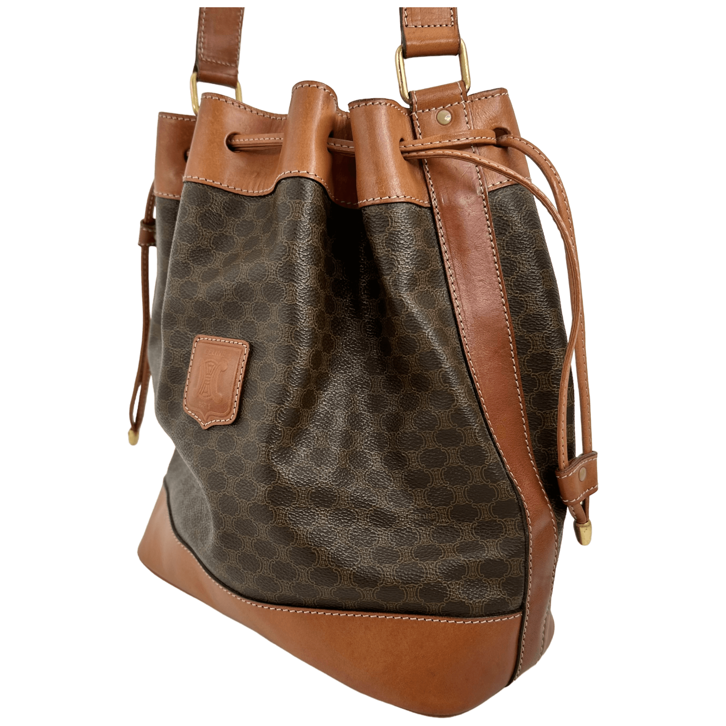 Vintage Macadam Bucket Bag w/Pouch