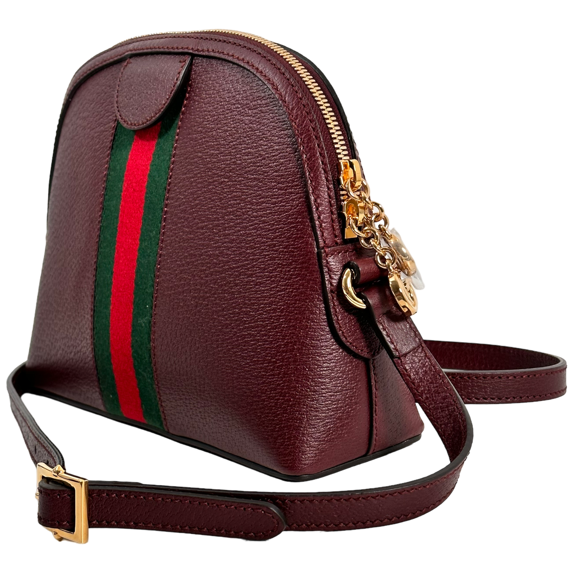 Burgundy Small Ophidia Shoulder Bag