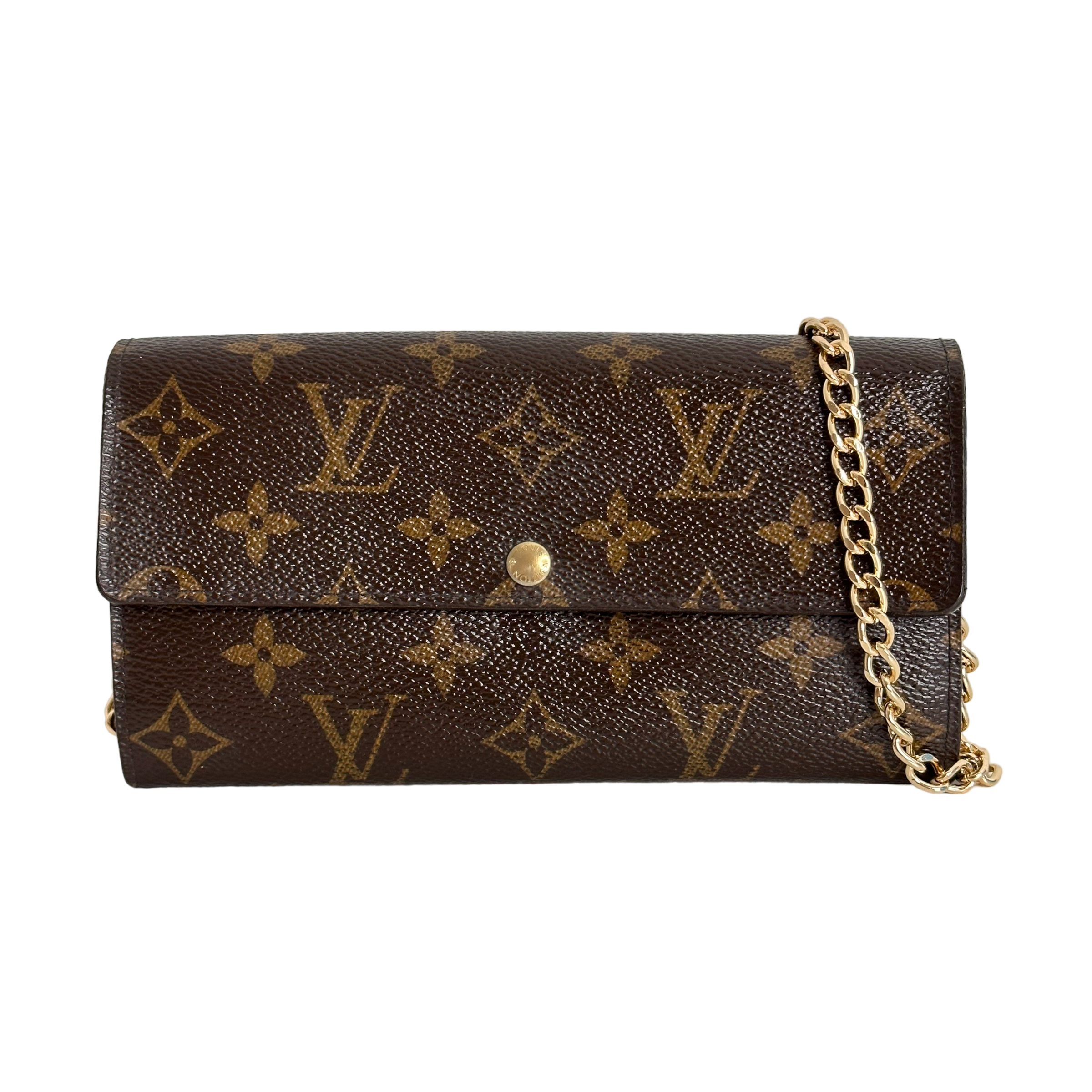 Monogram Wallet w/ Chain
