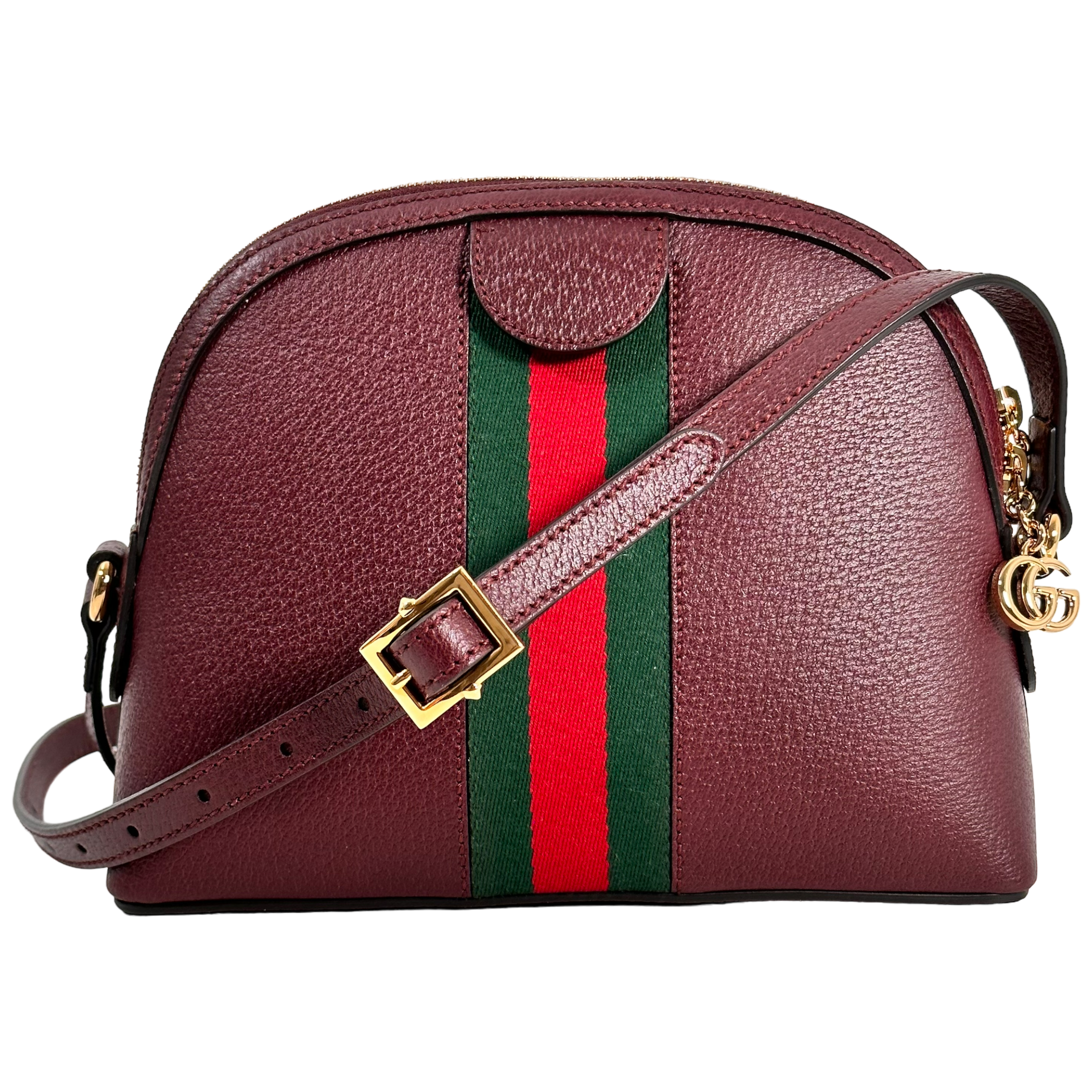 Burgundy Small Ophidia Shoulder Bag