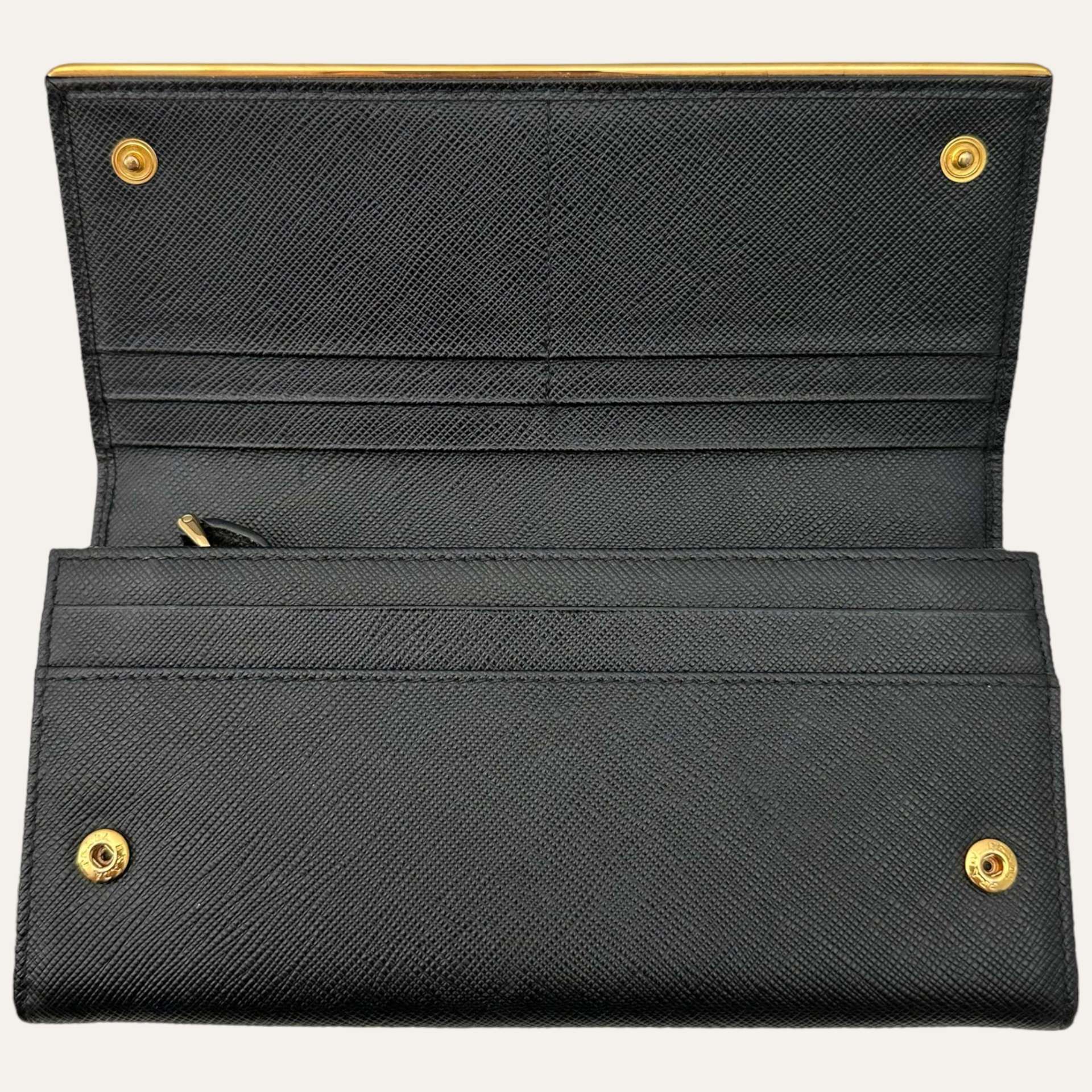 Saffiano Double Snap Wallet