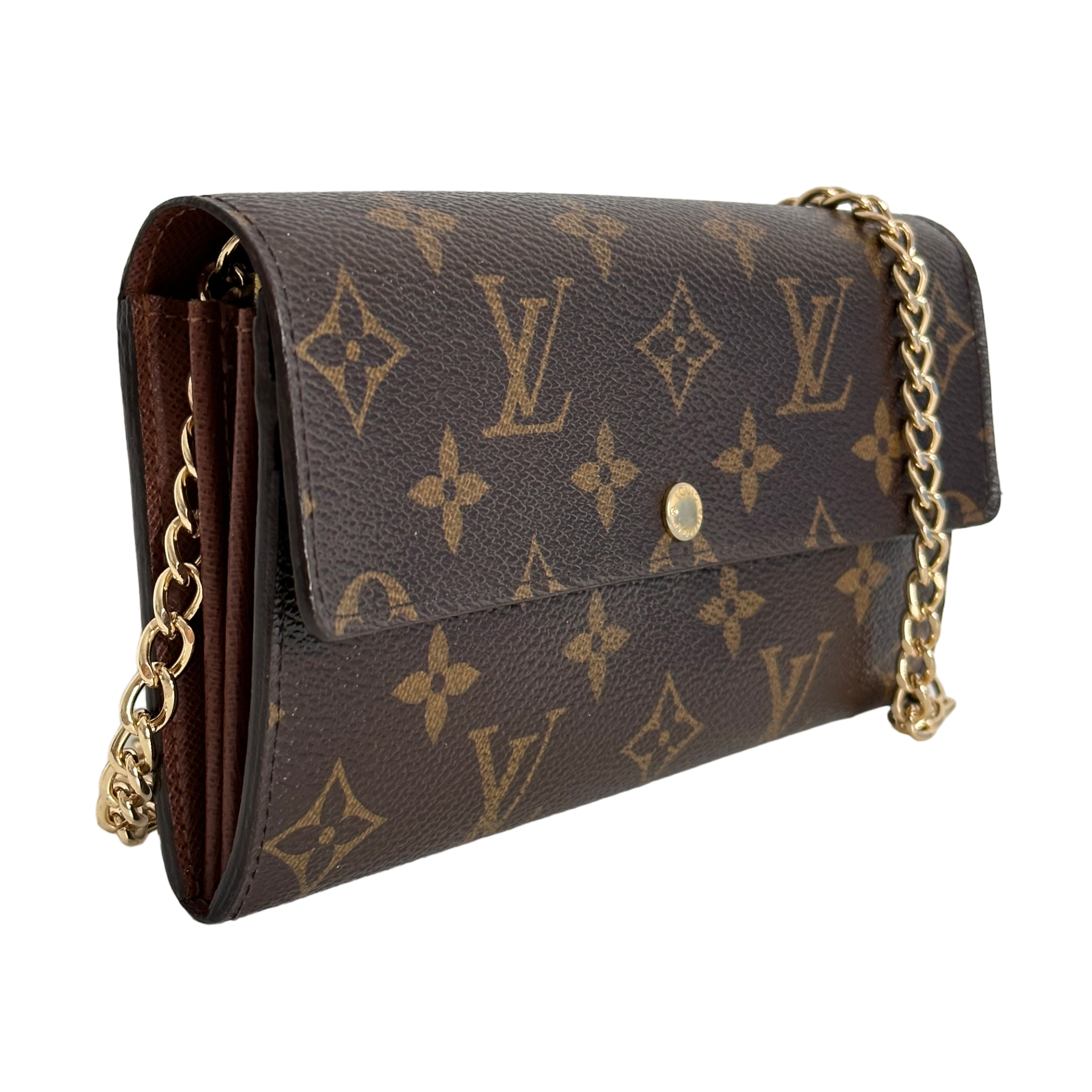 Monogram Wallet w/ Chain