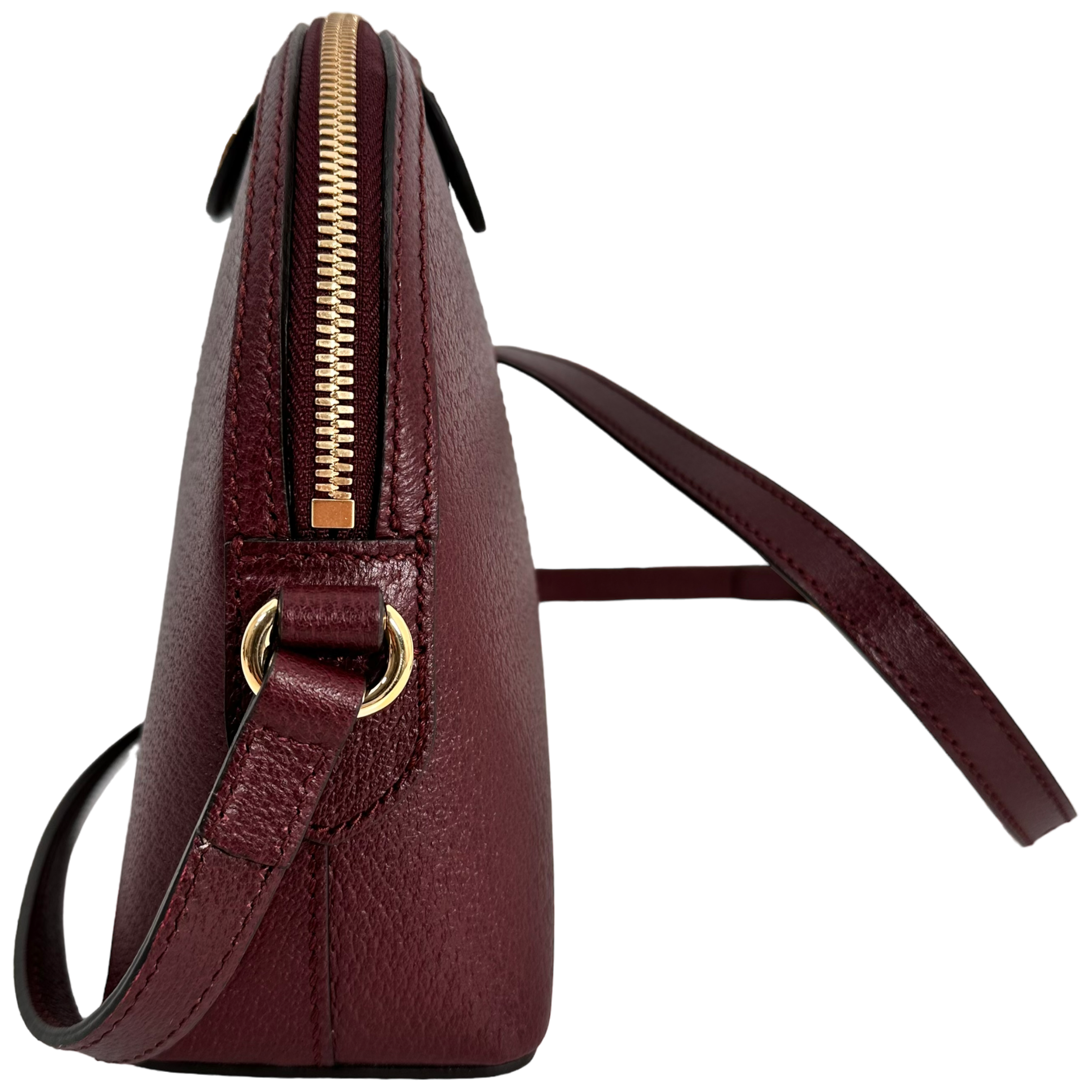 Burgundy Small Ophidia Shoulder Bag