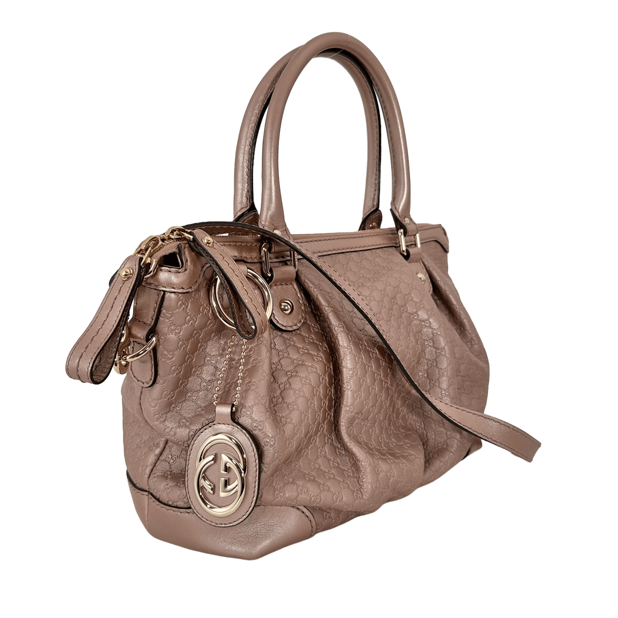 Pink Metallic Micro Guccissima