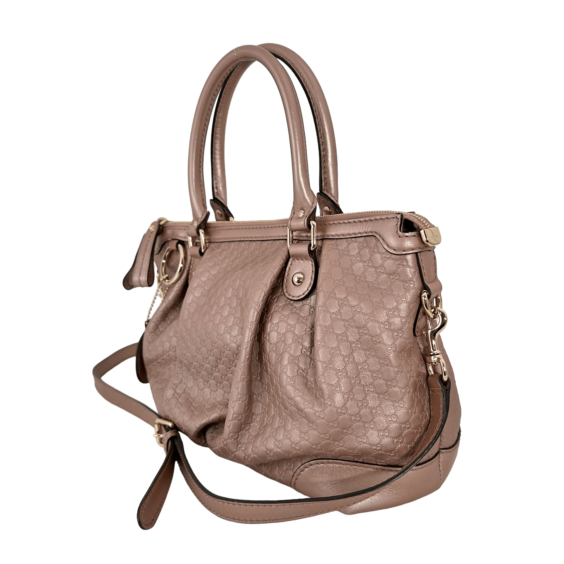 Pink Metallic Micro Guccissima