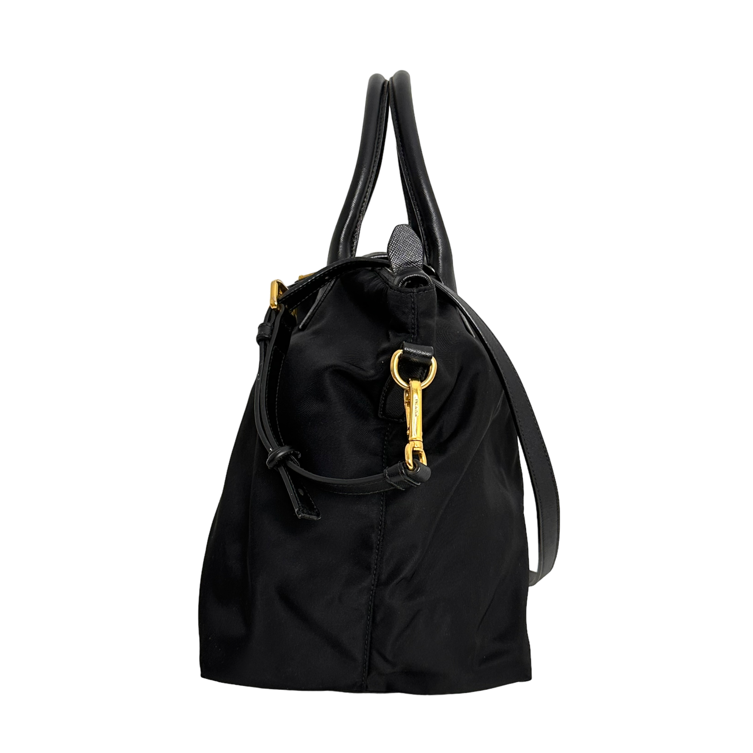 Saffiano-Trimmed Tessuto Tote
