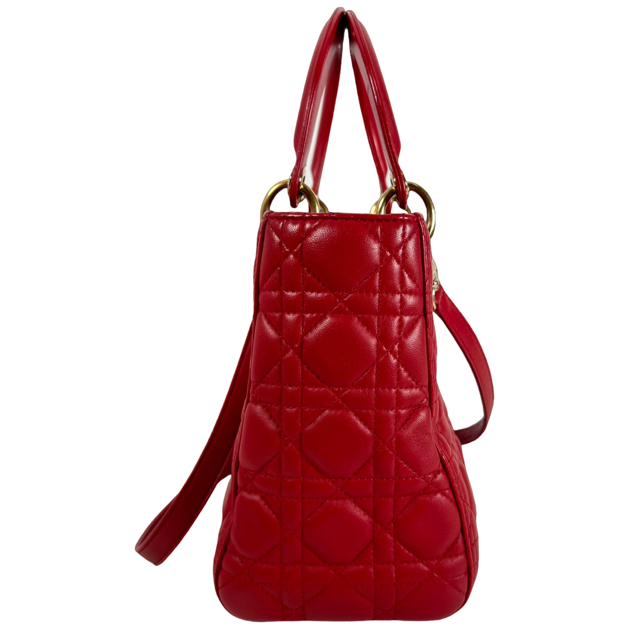 Red Medium Lady Dior