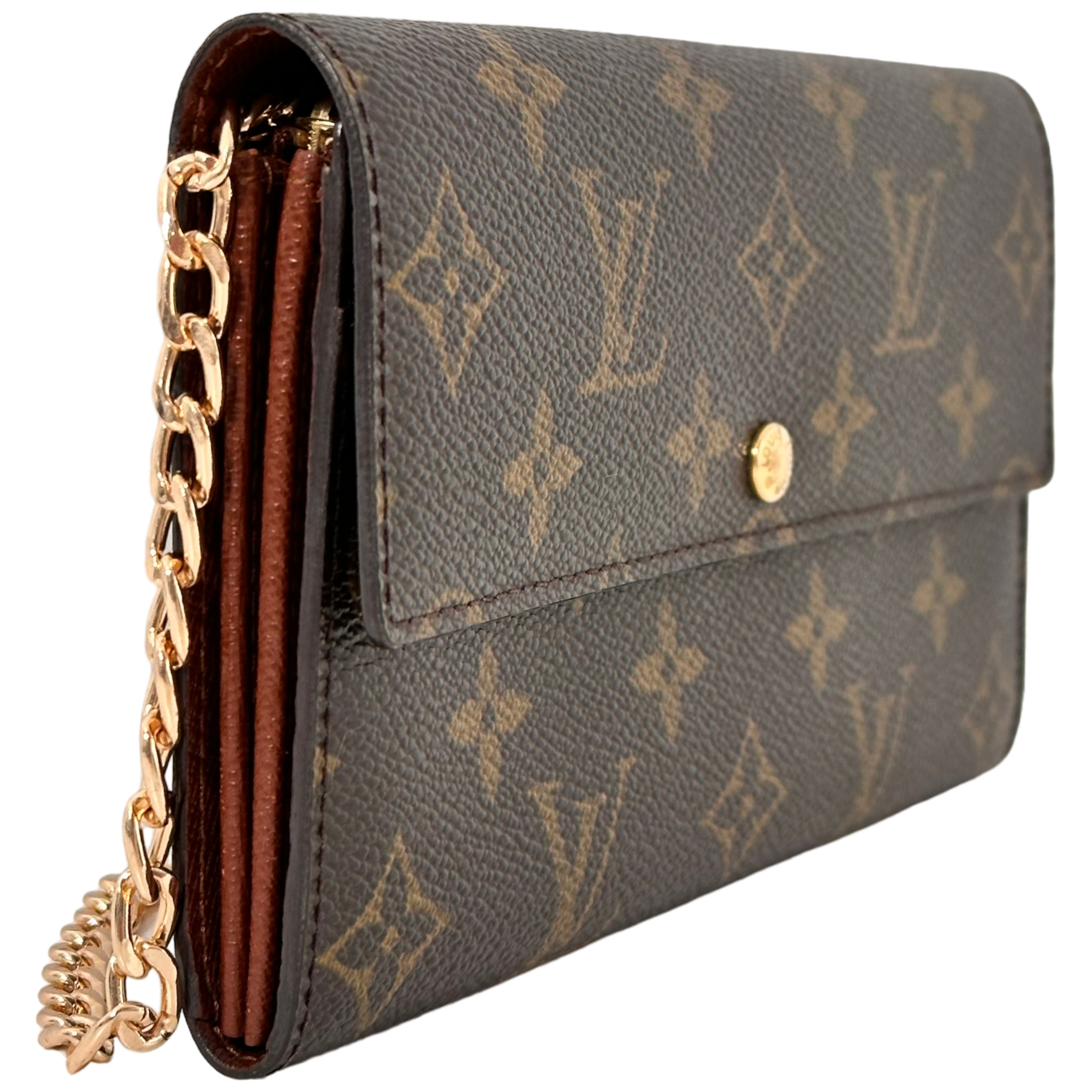 Monogram Money Wallet w/ Gold Chain