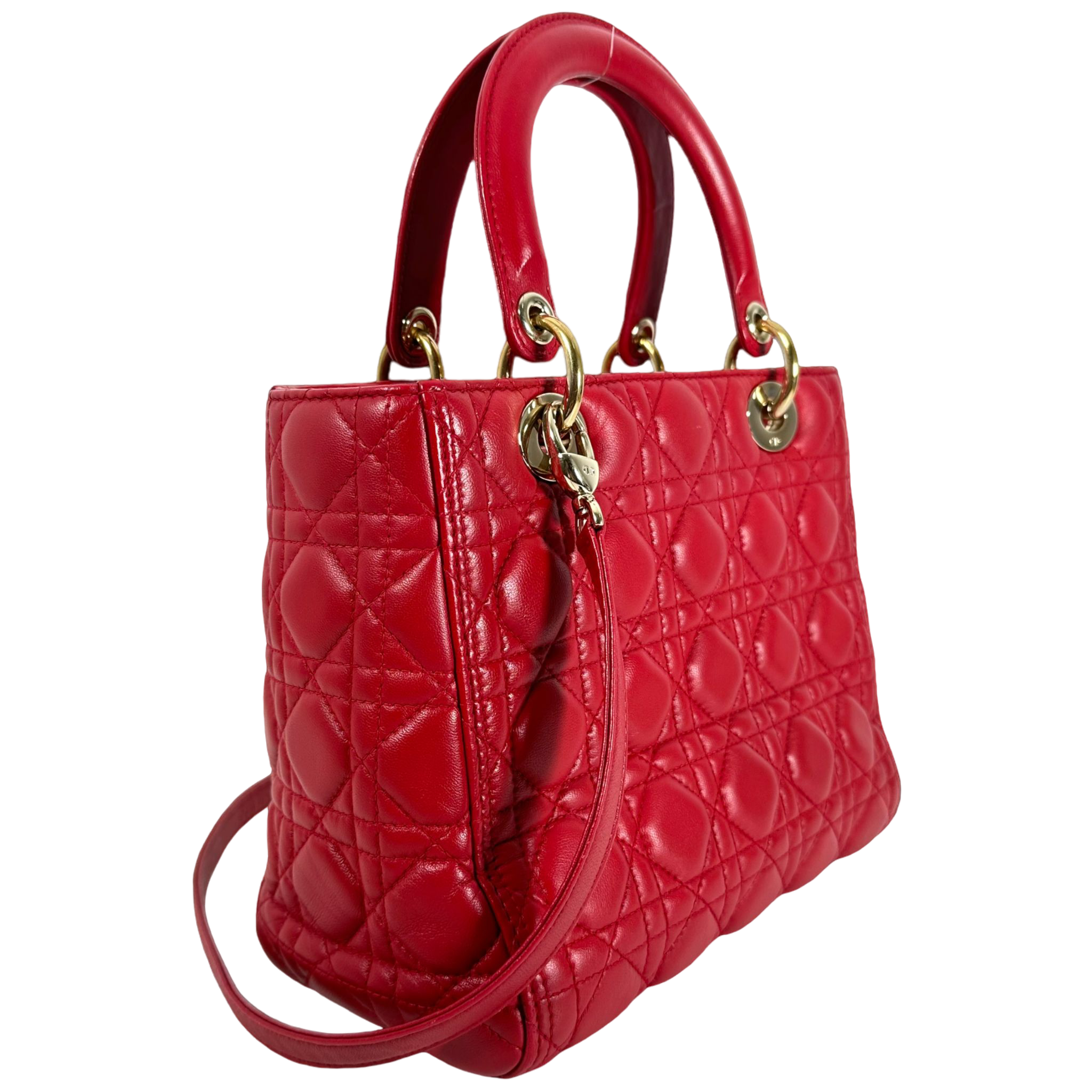 Red Medium Lady Dior