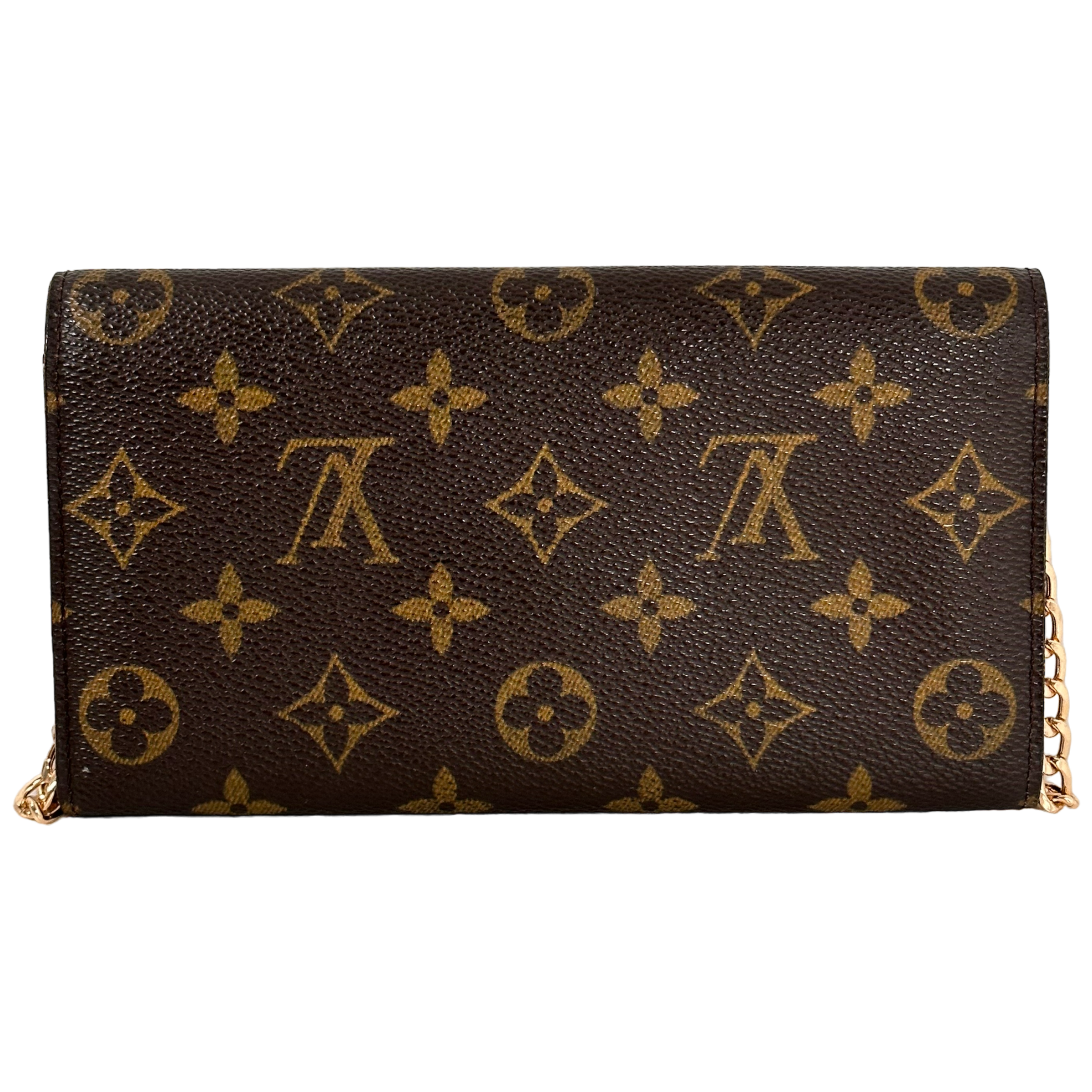 Monogram Money Wallet w/ Gold Chain